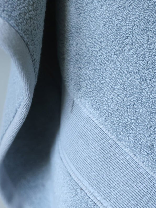Close up of harbor mist luxe towel 