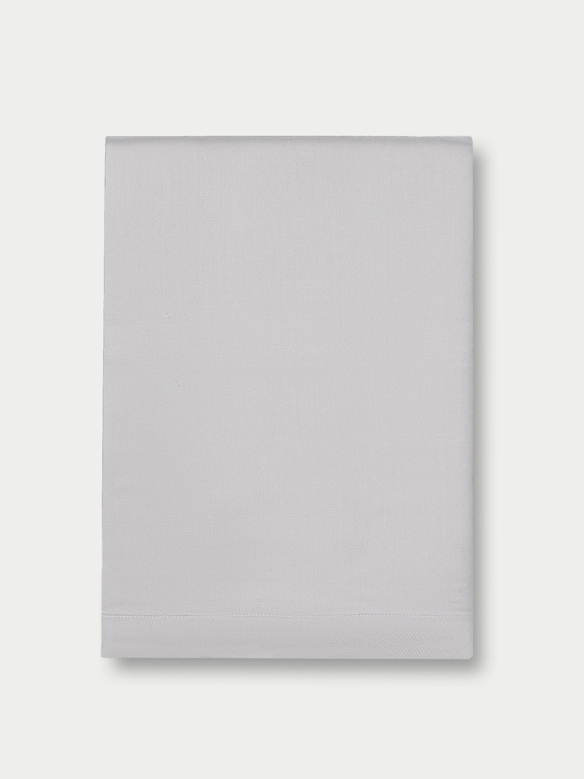 Flat lay of light grey body pillowcase 