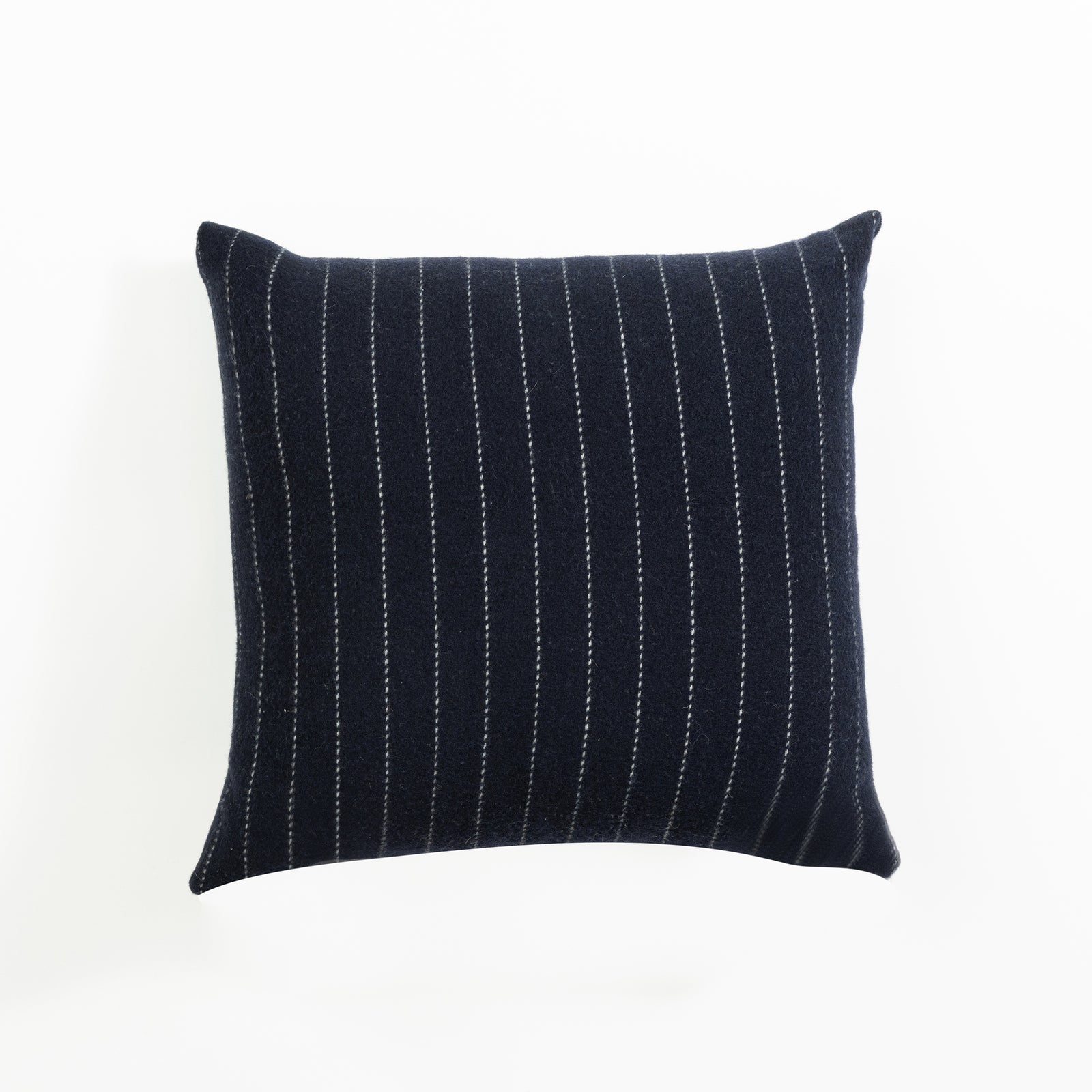 Navy florence pillow with plain white background 