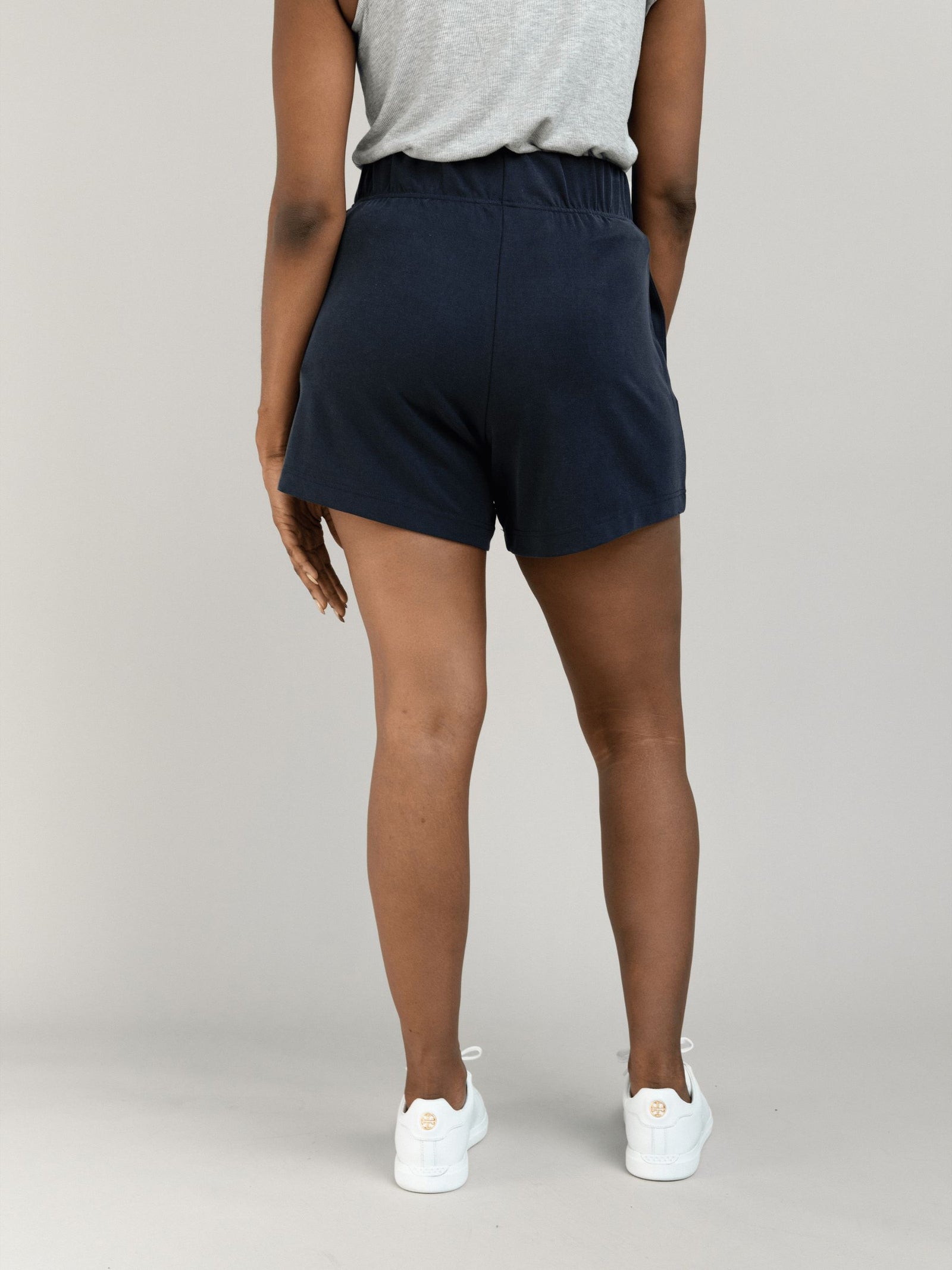 Women's Modern Modal Mid-Length Shorts in Navy