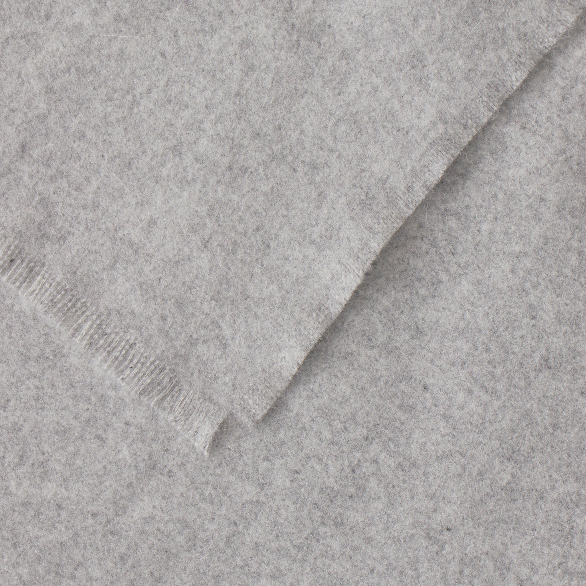 Close up of corner on pebble fringe blanket |Color:Pebble