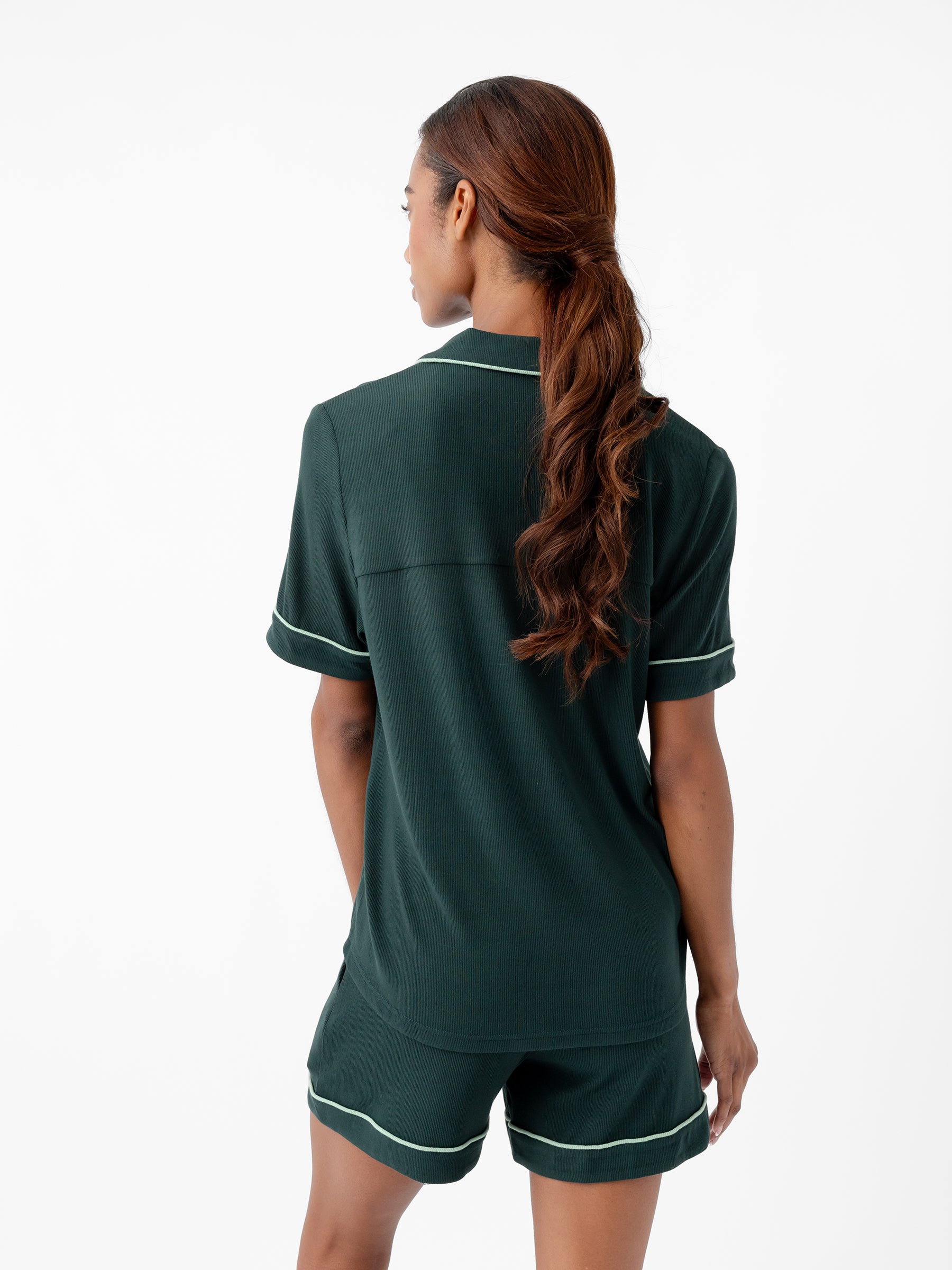 Women's Bamboo Rib Knit Short Sleeve Pajama Top | Cozy Earth