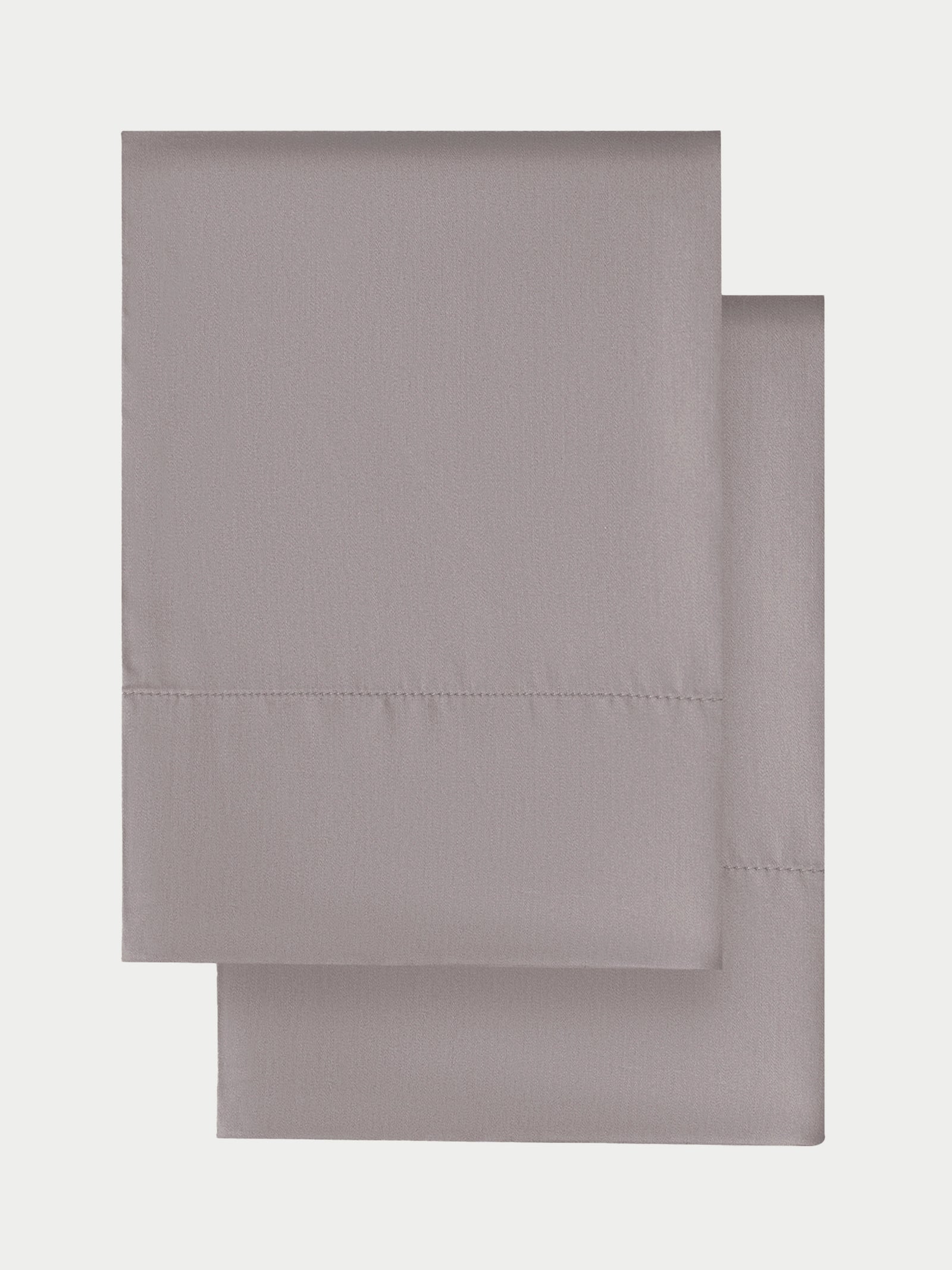 Flat lay of two pillowcases in stone standard/king/body