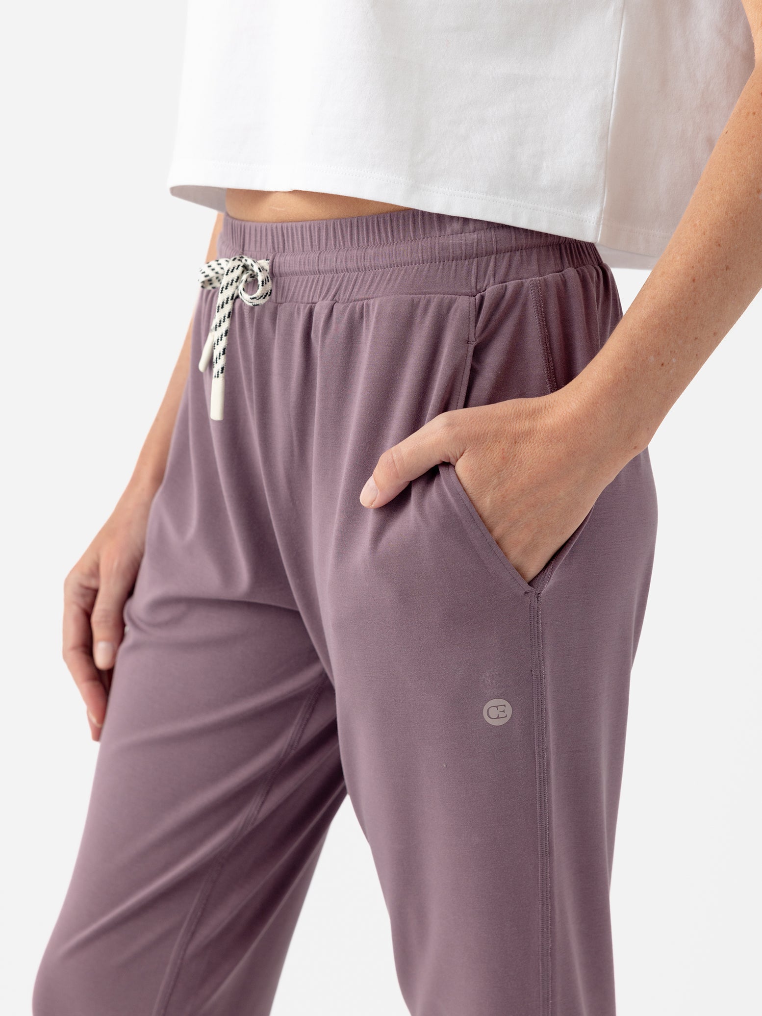 Twilight Studio Jogger. The Studio Joggers are worn by a woman photographed with a white background. 