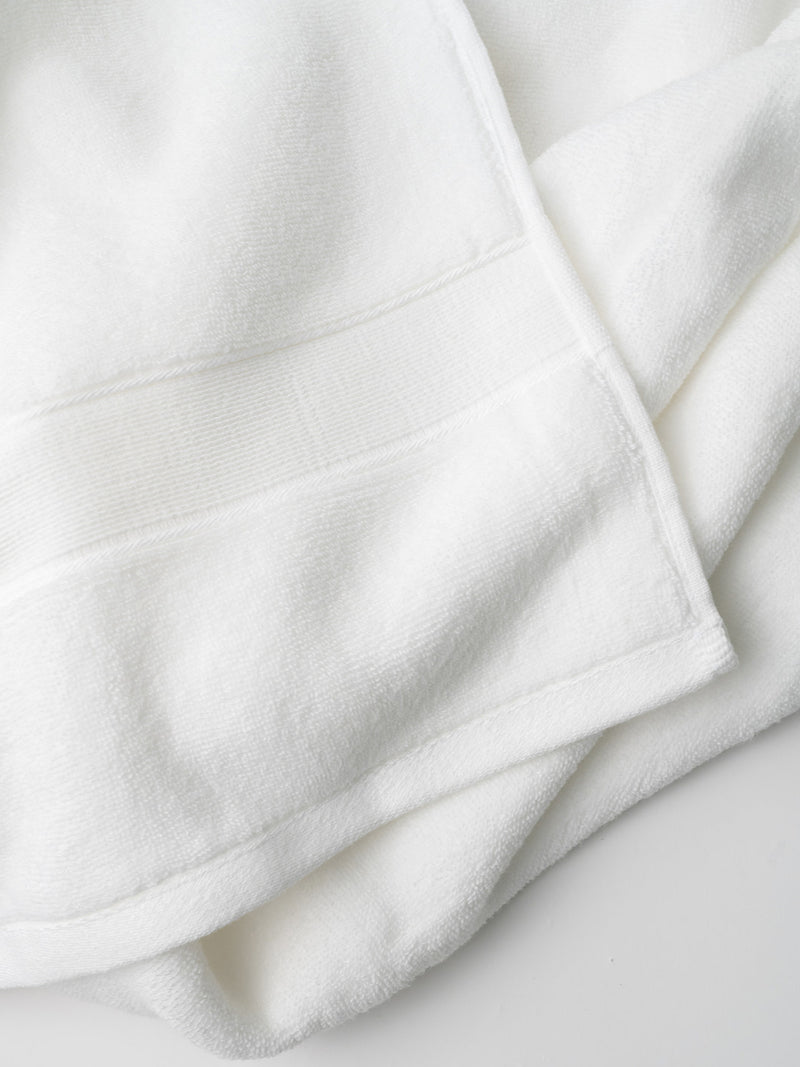 Close up of white luxe towel
