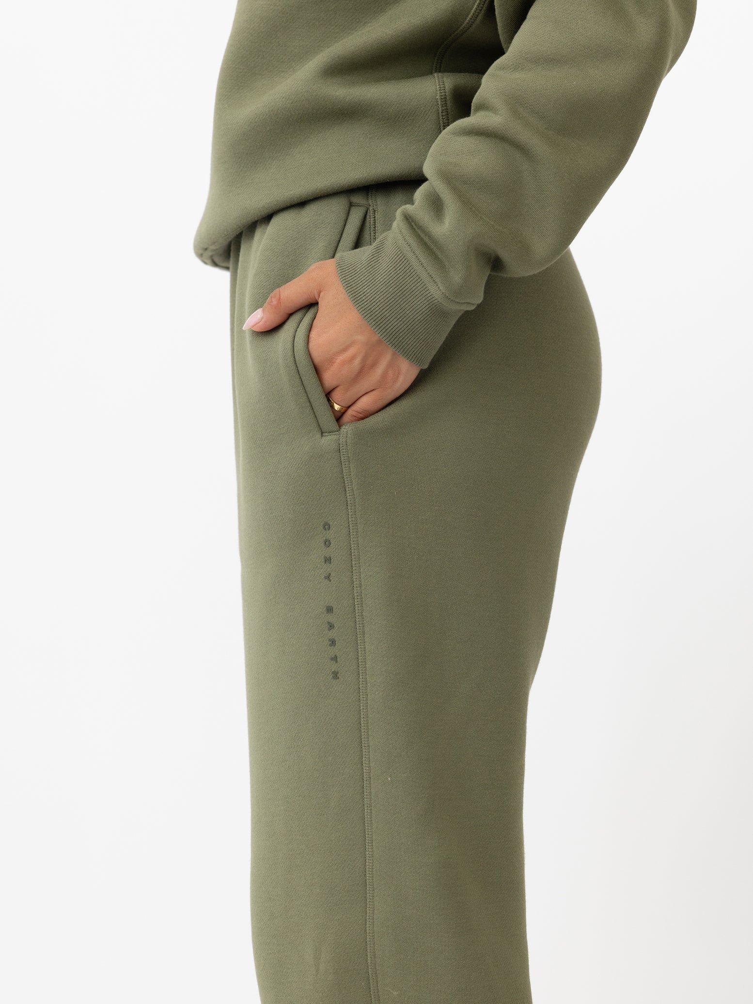  Woman wearing Juniper CityScape Sweat Pant with white background 
