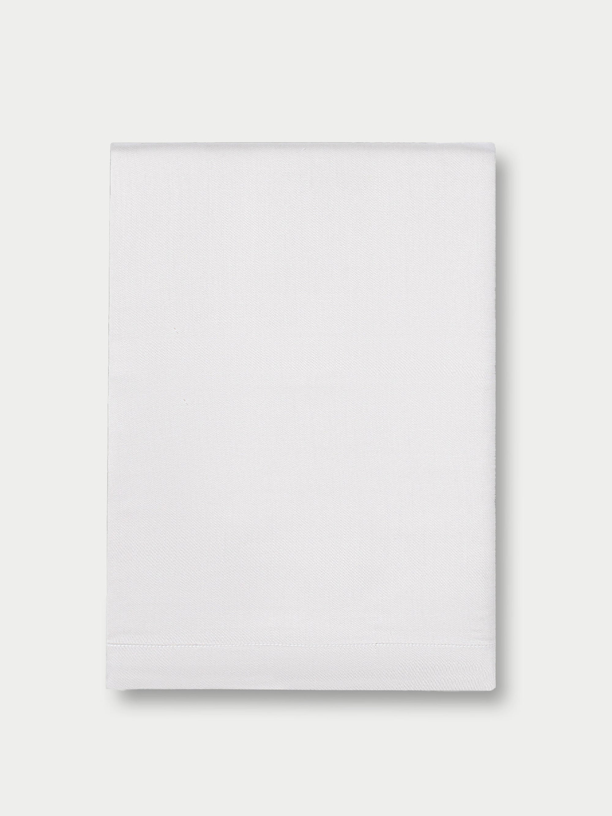 Flat lay of white body pillowcase 