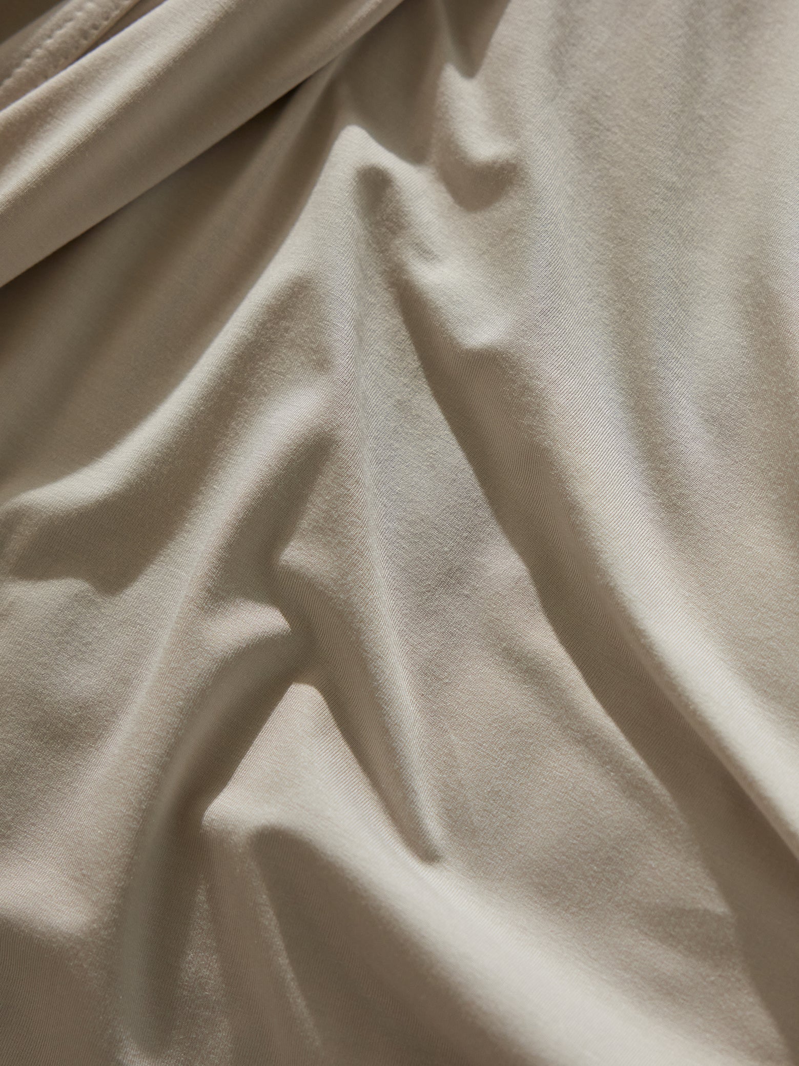 Close up of birch bamboo jersey fabric |Color:Birch