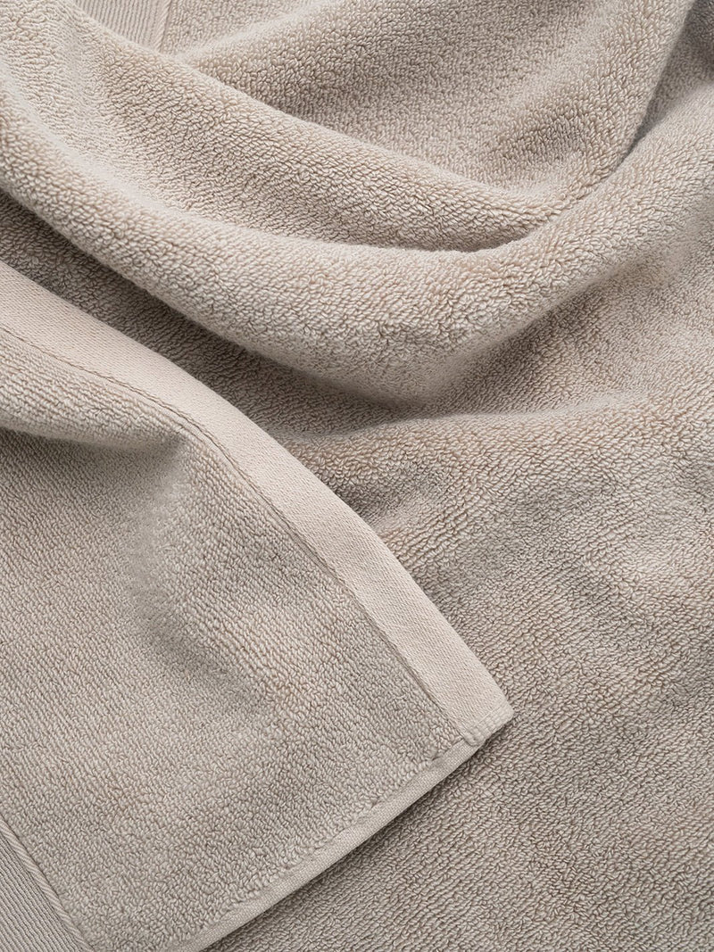 Close up of sand luxe bath sheet