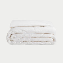 Bamboo Viscose comforter folded up with white background |Filling:Bamboo Viscose