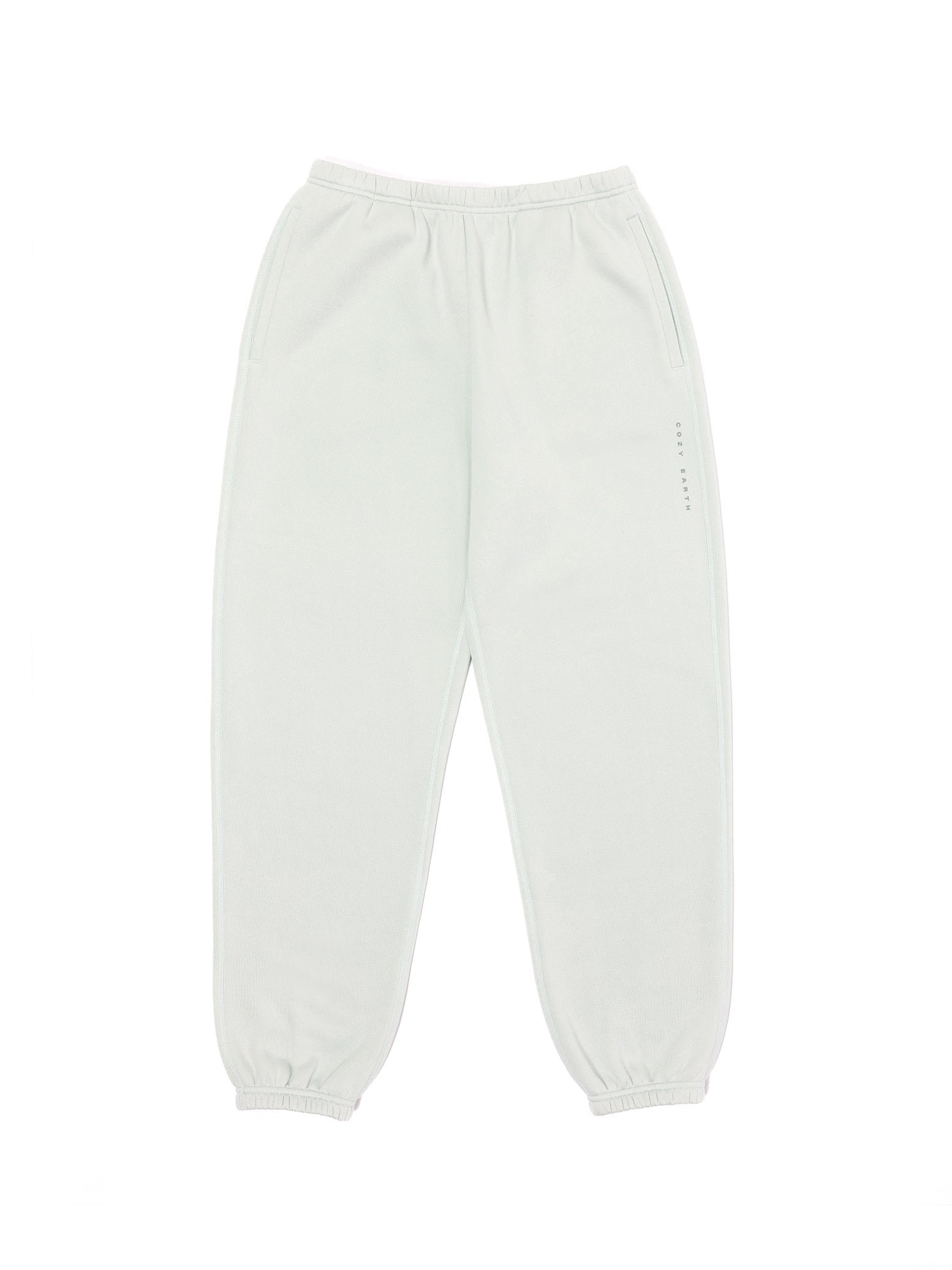 Arctic CityScape Joggers. The Joggers are laying flat over a white background. 