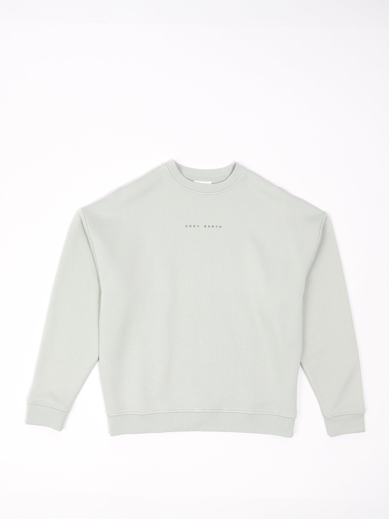Arctic CityScape Pullover Crew laying flat on a white background. 