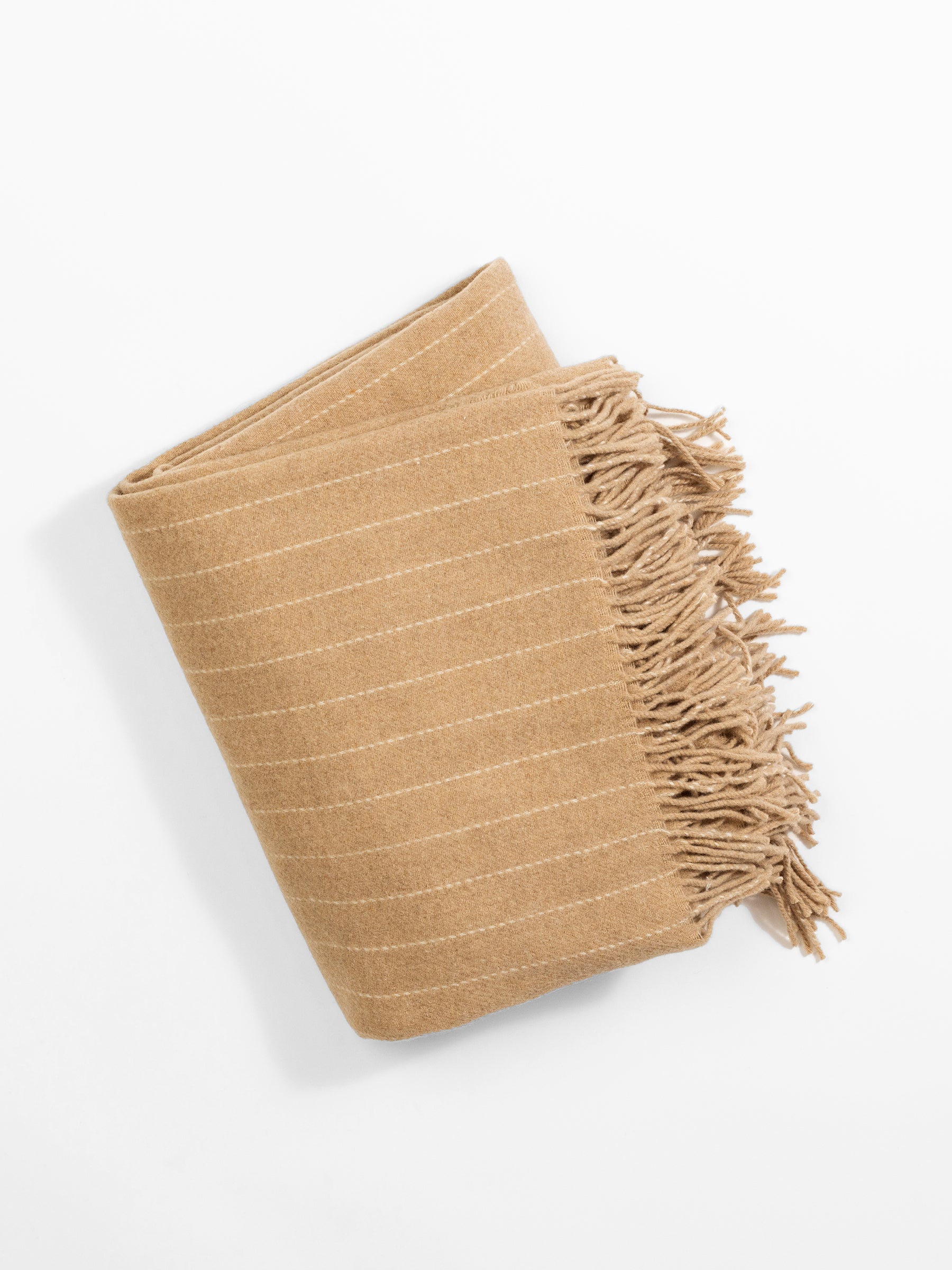 Studio shot of the brandy florence blanket with white background |Color:Brandy