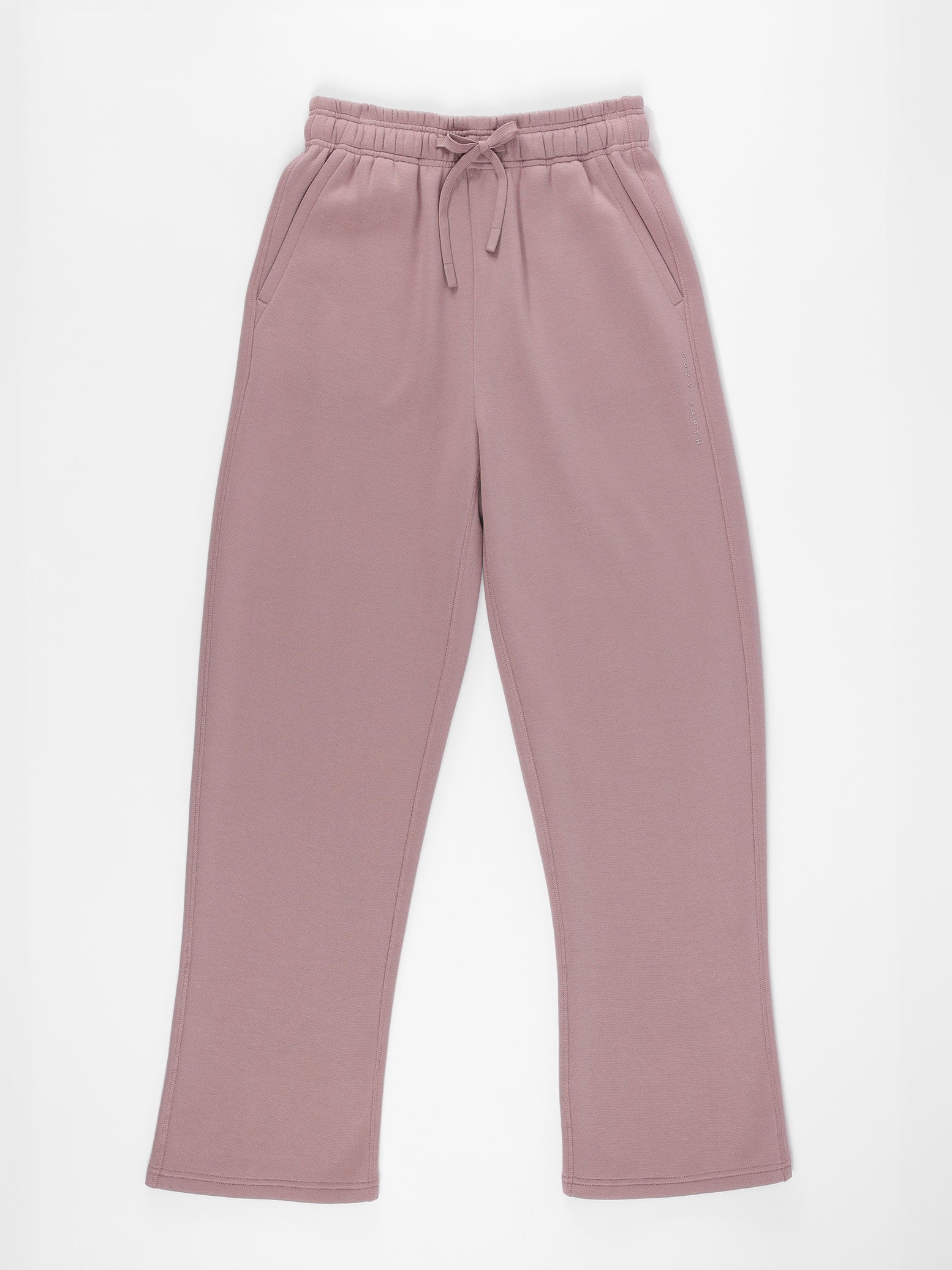 Dusty Orchid CityScape Wide Leg Pant with white background 