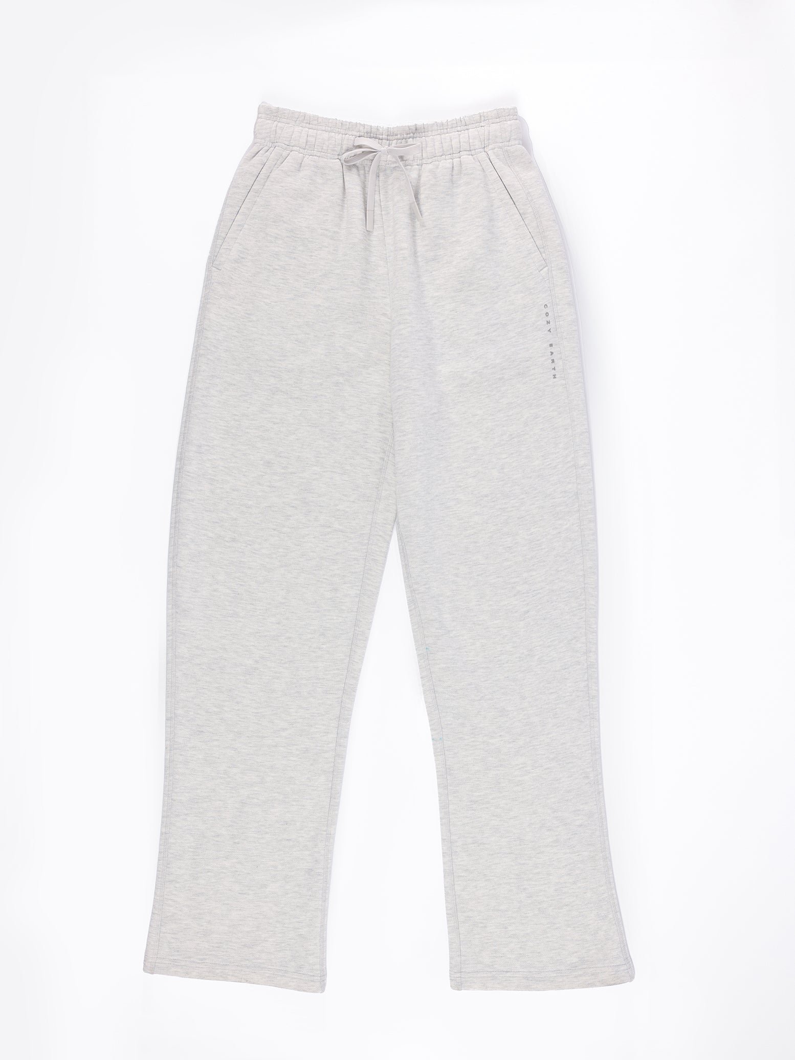 Heather Grey CityScape Wide Leg Pant with white background 