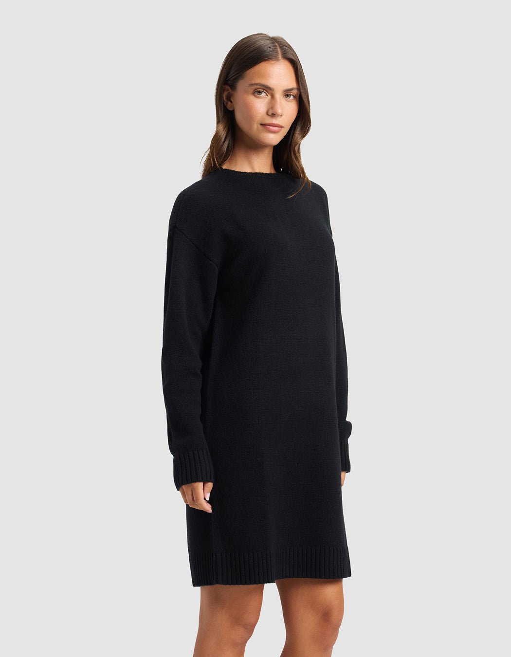 knee length sweater dress Bodycon Dresses CAICJ98 Sweater Women's Elegant Tie Waist Sweater Mini Dress and an oversized sweater Women's Brooklyn Sweater Dress -