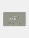 A gray card with white and dark gray text displaying "Inveterate Monthly Tier" on a simple light background.