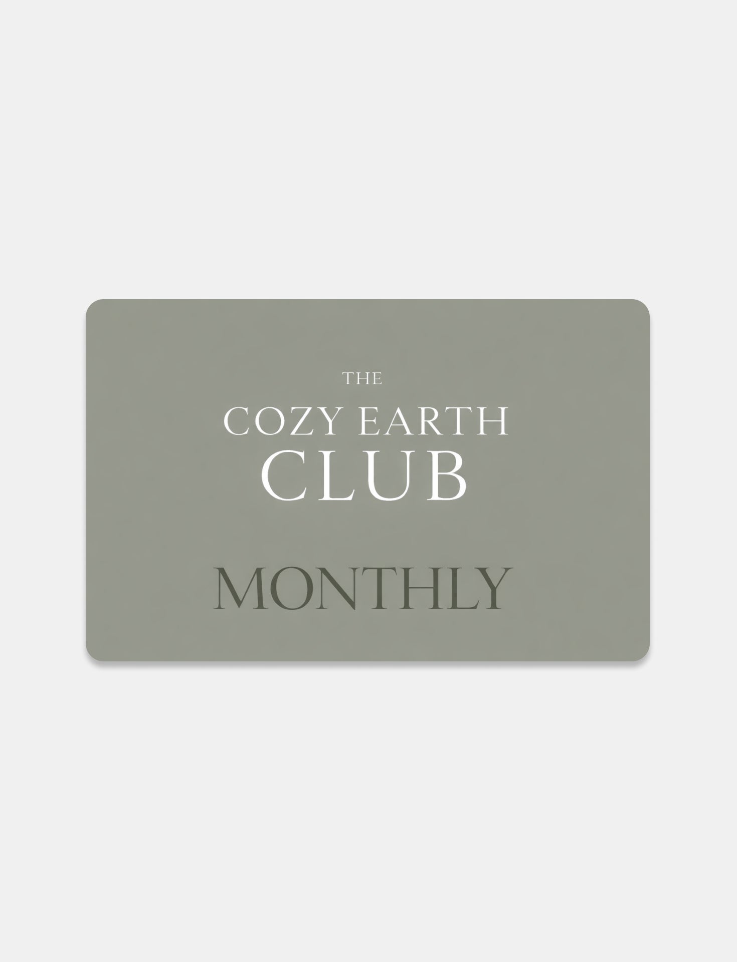 A gray card with white and dark gray text displaying "Inveterate Monthly Tier" on a simple light background.