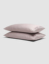 Two stacked Bamboo Pillowcases featuring a lavender stripe patter|Color:Classic Stripe in Lavender