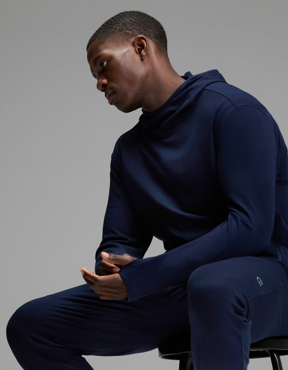 Chilli Beans. Hi tour スウェット ネイビー Men's Recovery Hoodie & Jogger Set | Cozy Earth