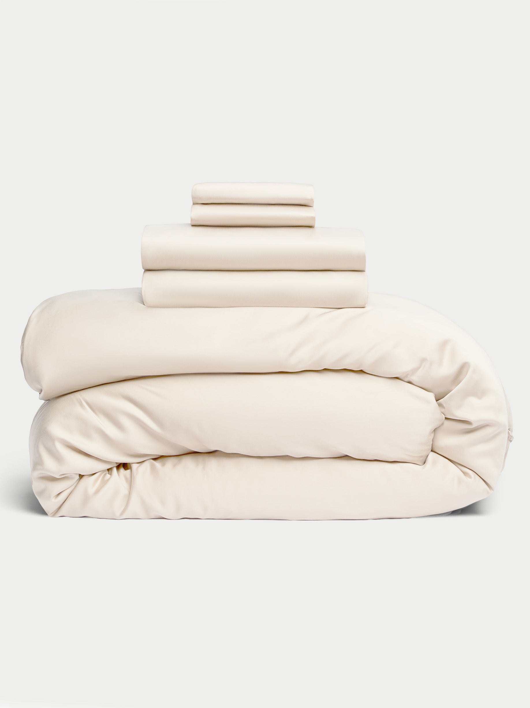Oat bedding bundle stacked up with white background |Color:Oat