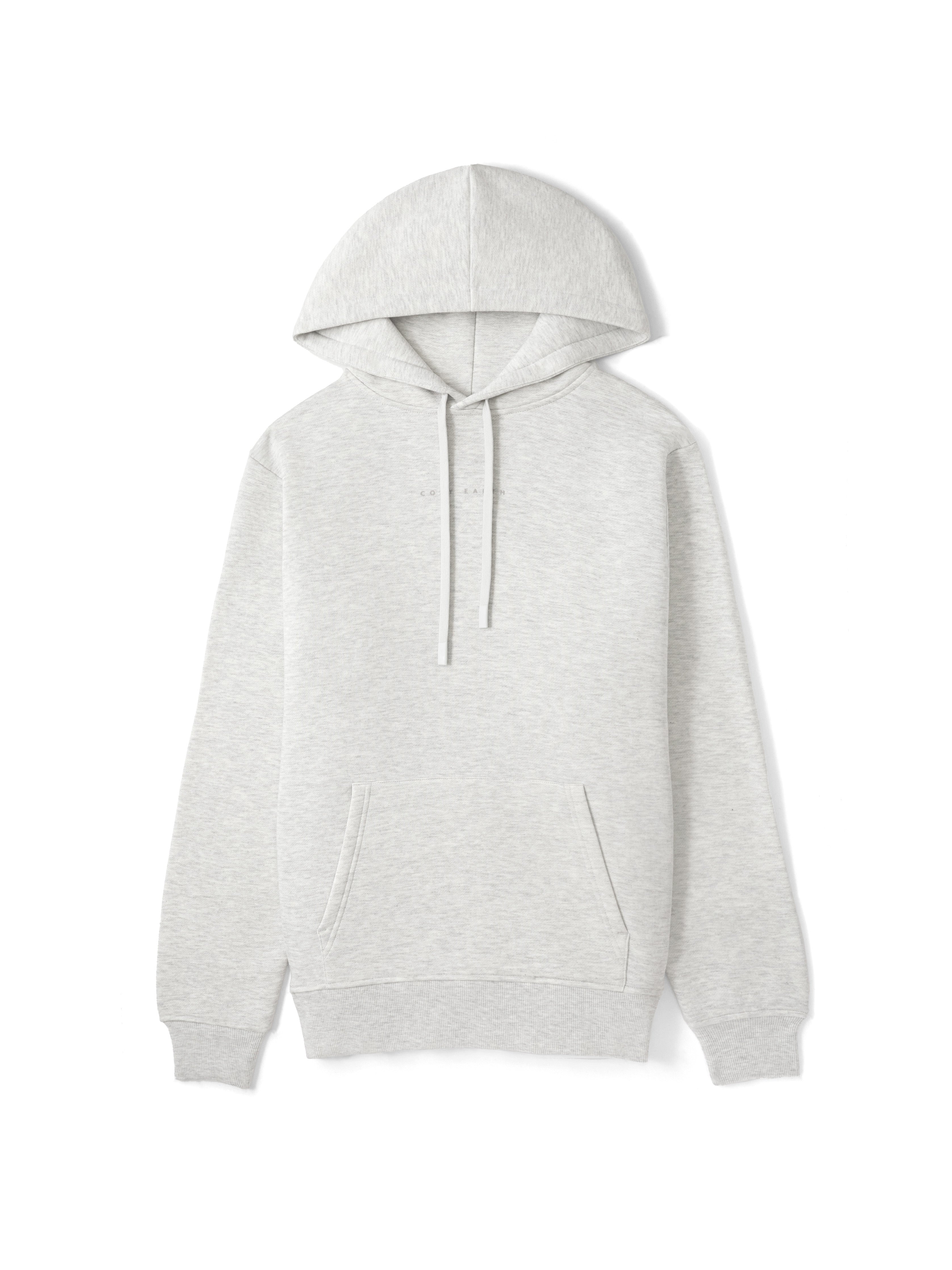 Flat lay of heather grey cityscape hoodie with white background |Color:Heather Grey