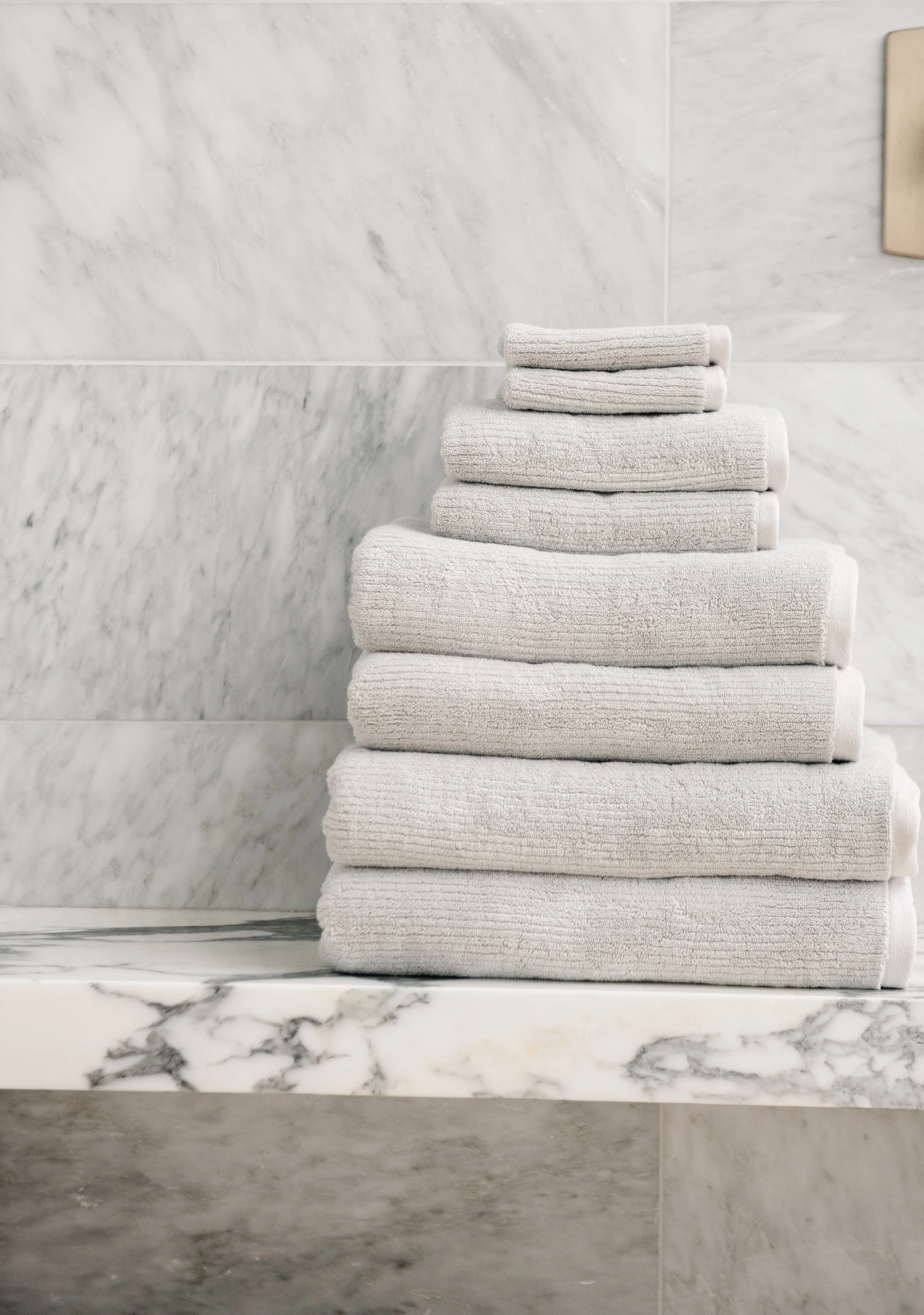 Ribbed Terry Bath Towel Set