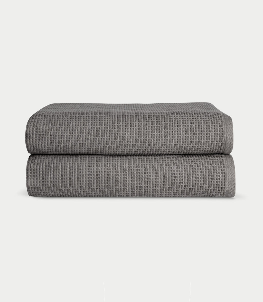 Waffle Bath Sheets | White