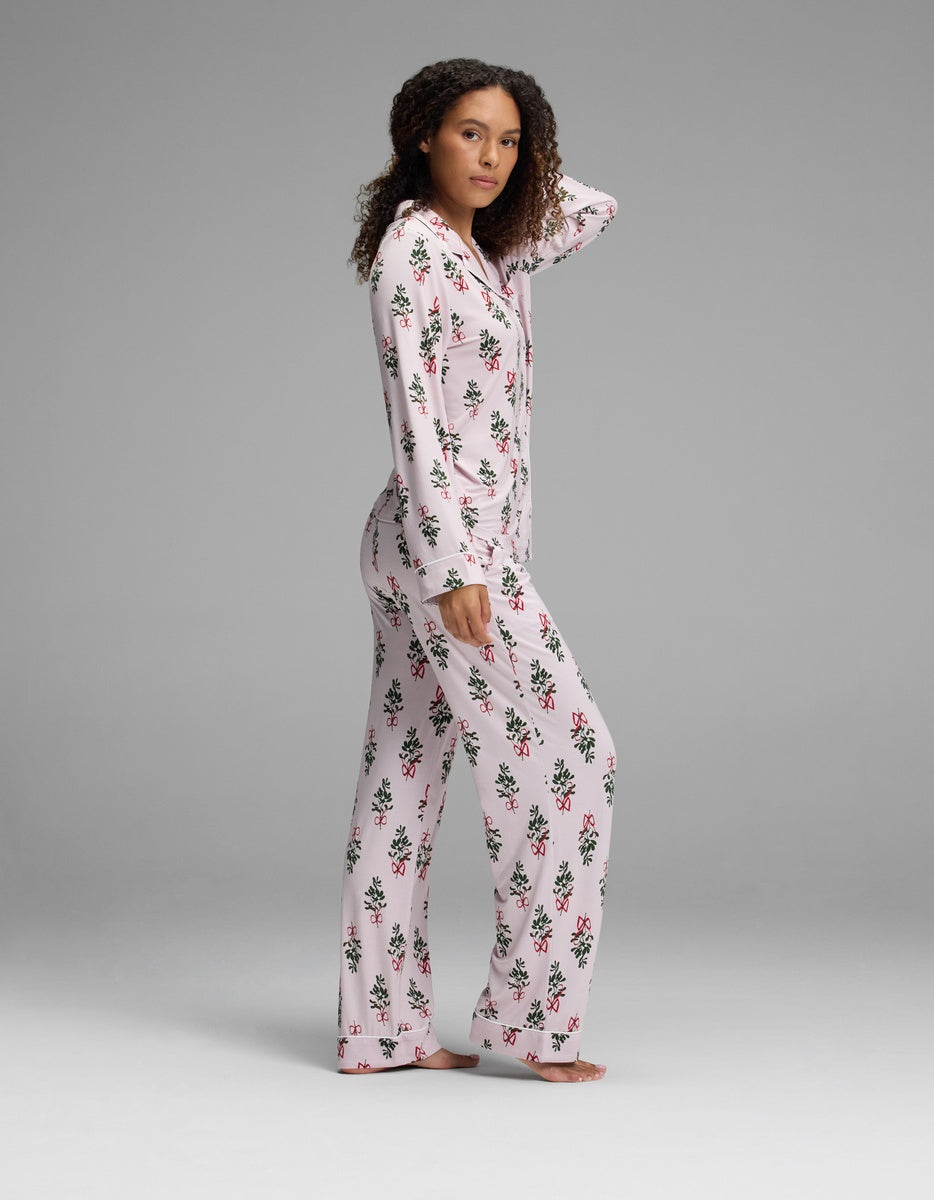 Women's Bamboo Stretch-Knit Long Sleeve Pajama Set