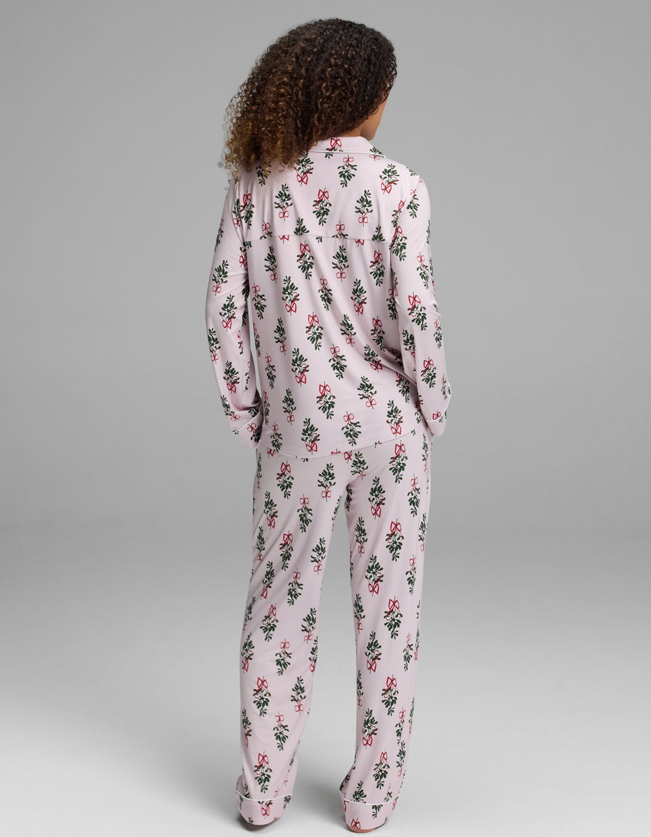 Women's Bamboo Stretch-Knit Long Sleeve Pajama Set