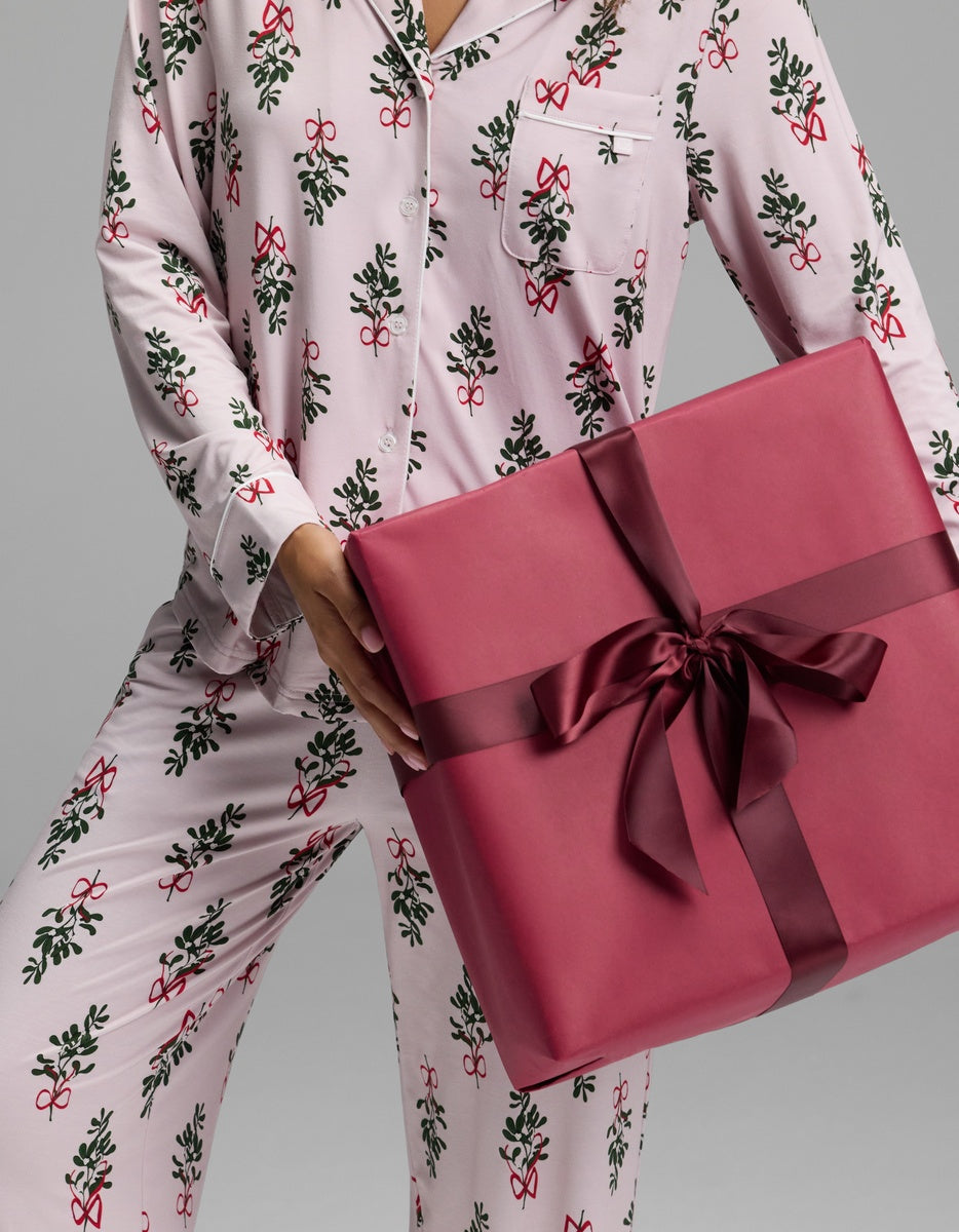 Women's Bamboo Stretch-Knit Long Sleeve Pajama Set