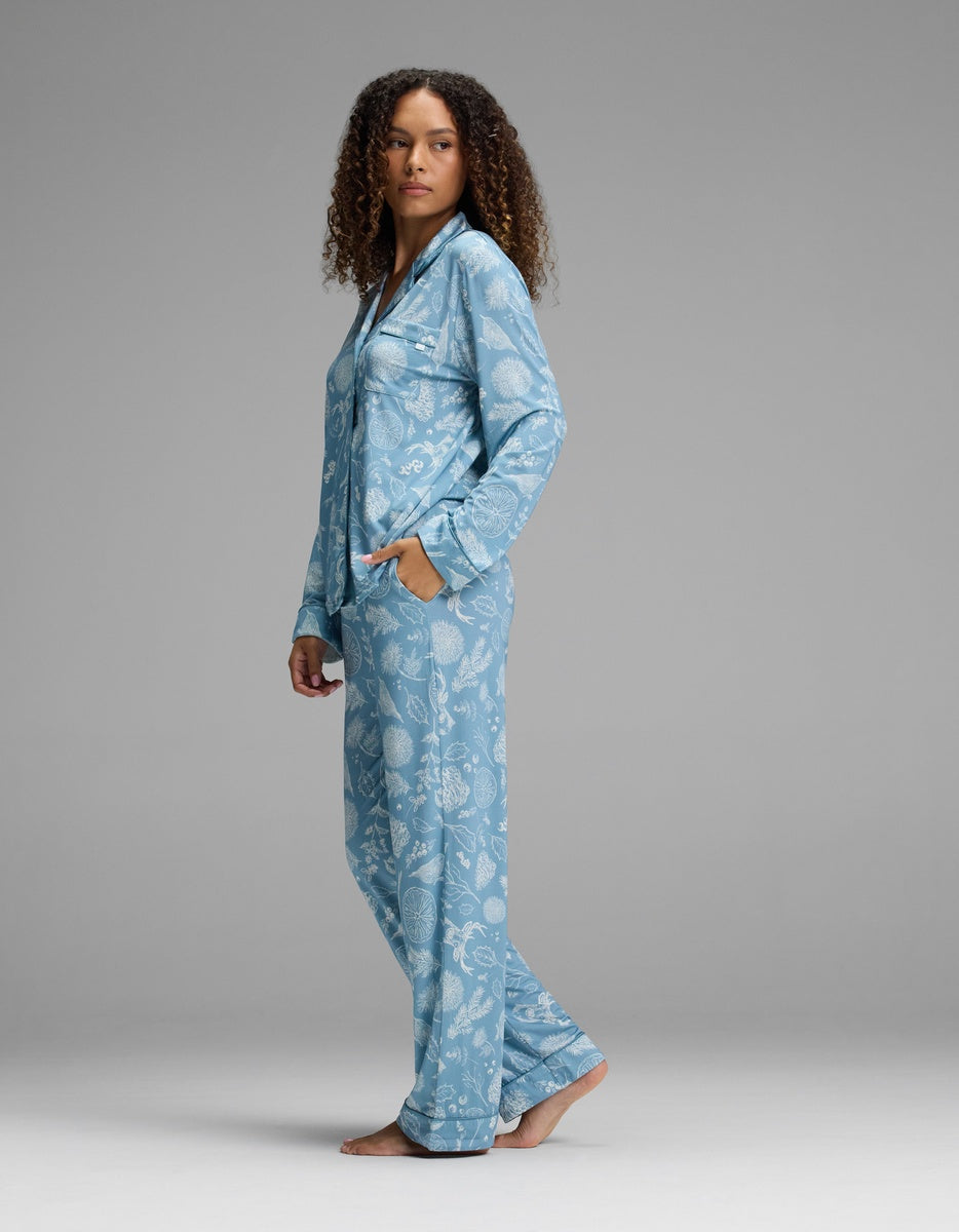 Women's Bamboo Stretch-Knit Long Sleeve Pajama Set