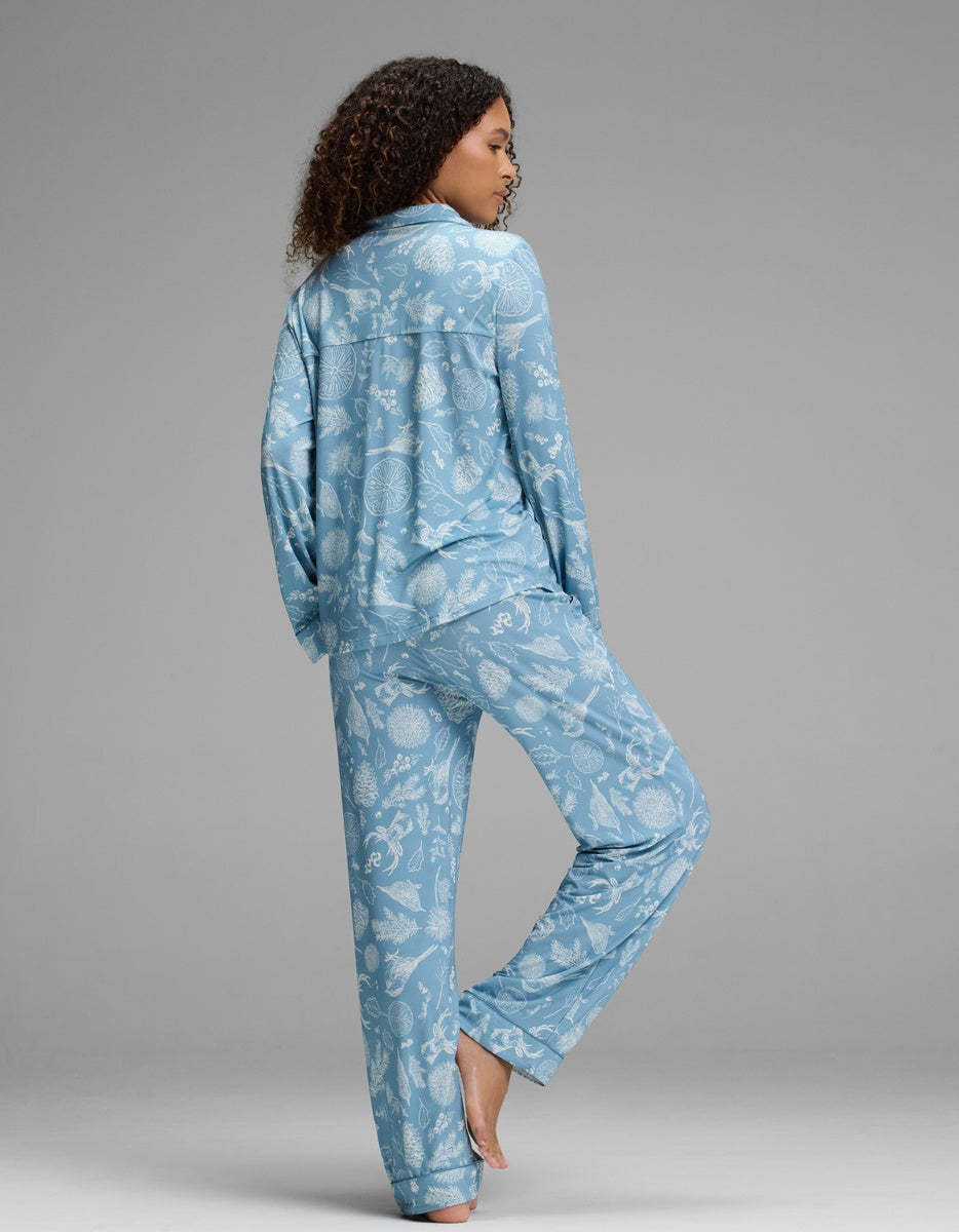Women's Bamboo Stretch-Knit Long Sleeve Pajama Set