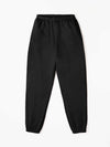 Black CityScape Joggers. The Joggers are laying flat over a white background. |Color:Black