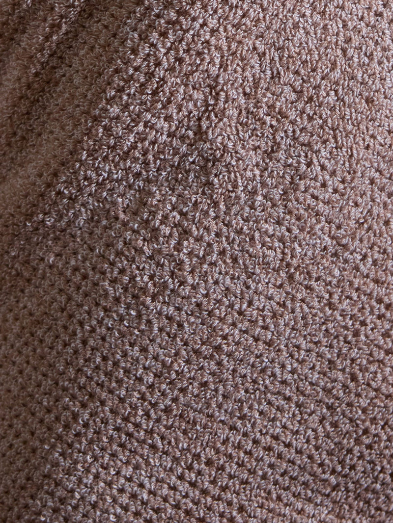 A closeup of the Nantucket washcloth shows a soft and cozy texture.