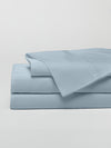 Harbor Mist sheet set folded with a white background |Color:Harbor Mist