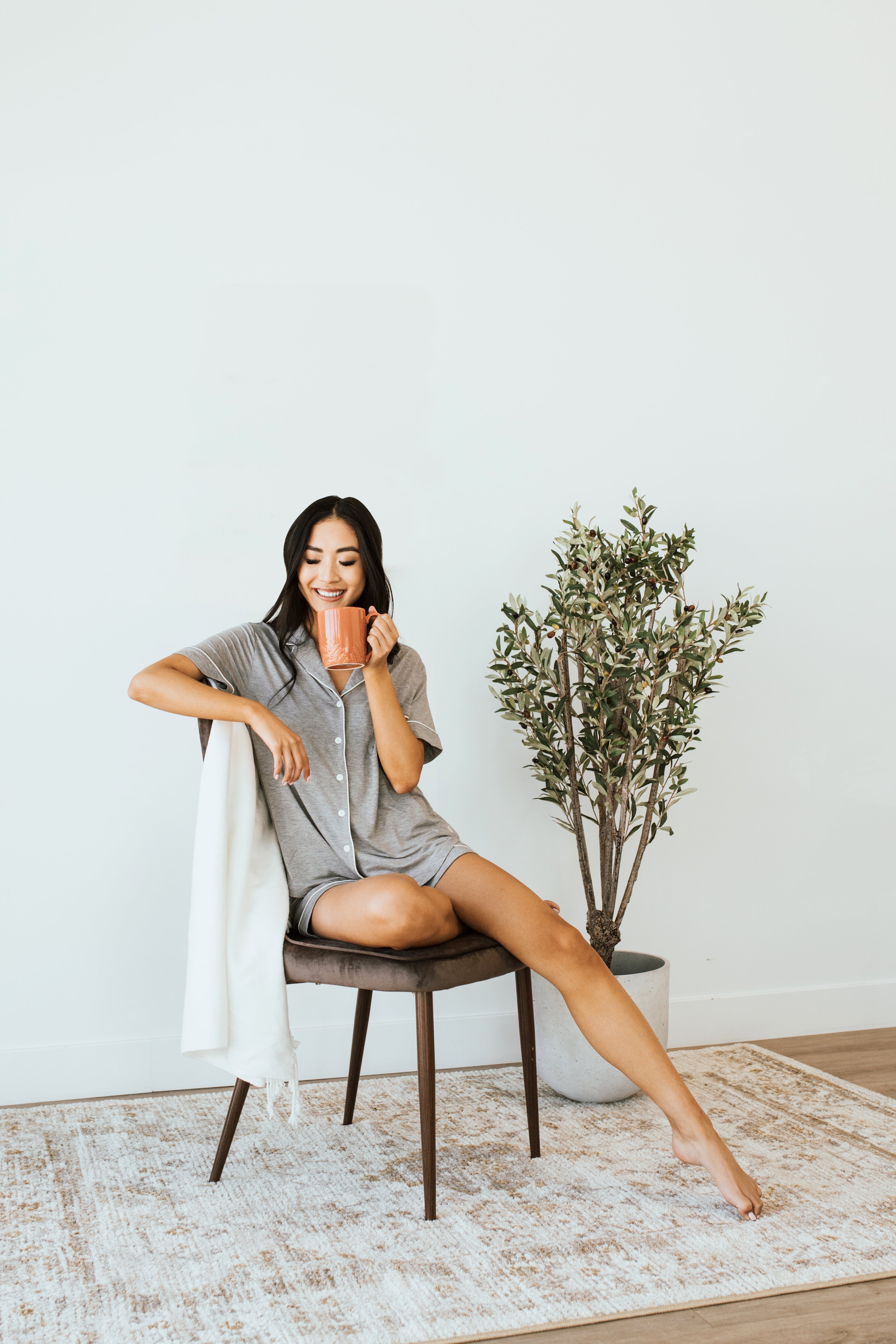 woman in pajamas