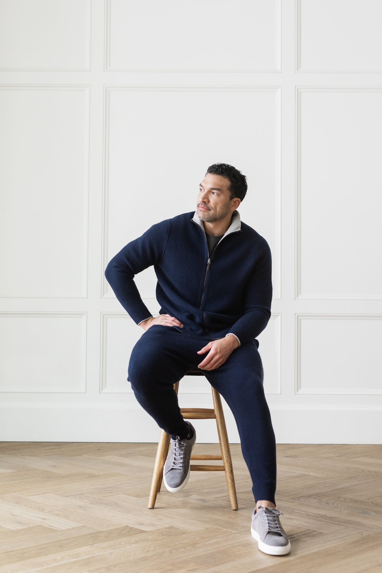 Heather Fog/French Navy