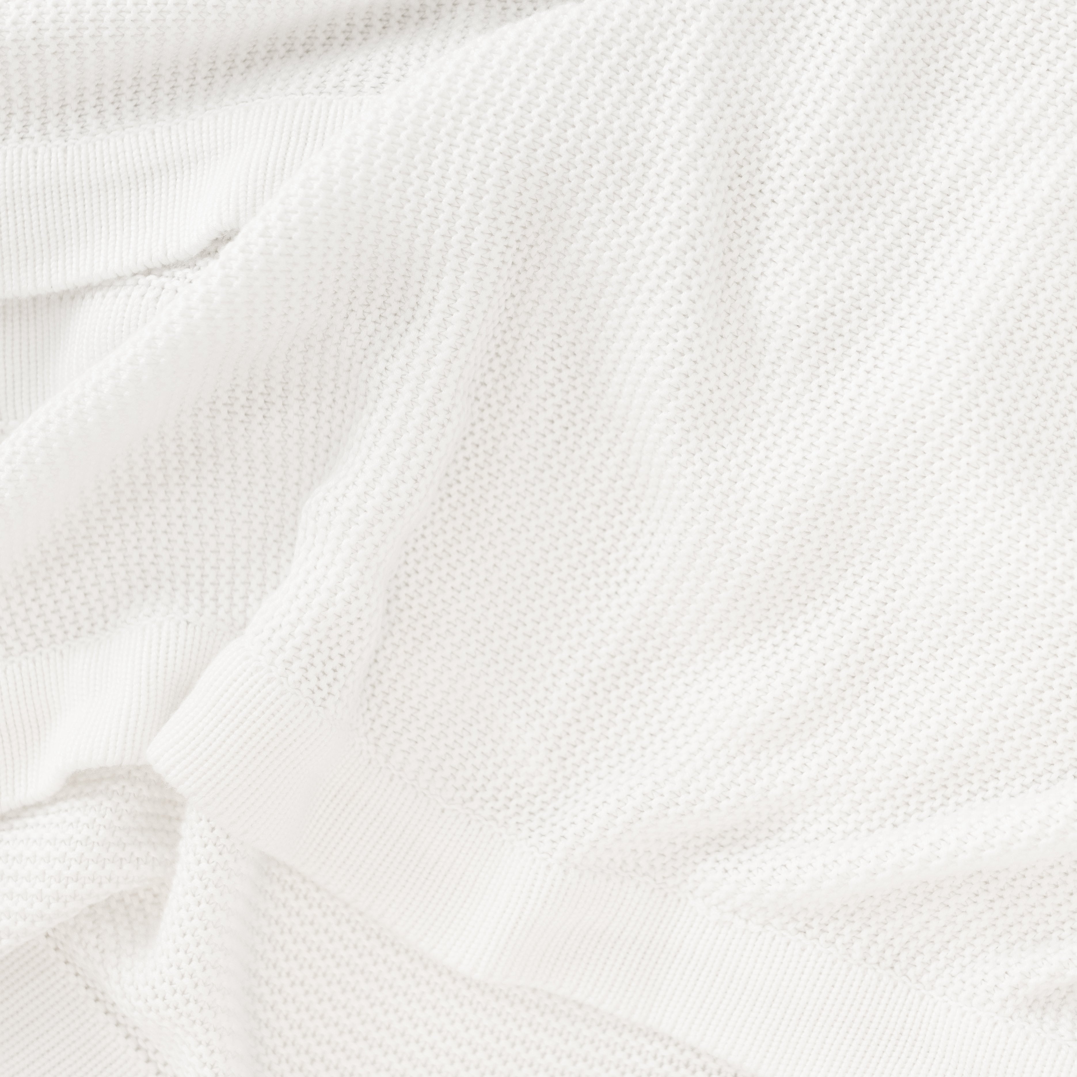 White Cloud Knit Baby Blanket close up |Color:White