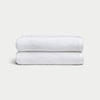 Ribbed Terry Bath Towels in the color White. Photo of White Waffle Bath Towels taken with white background. |Color:White