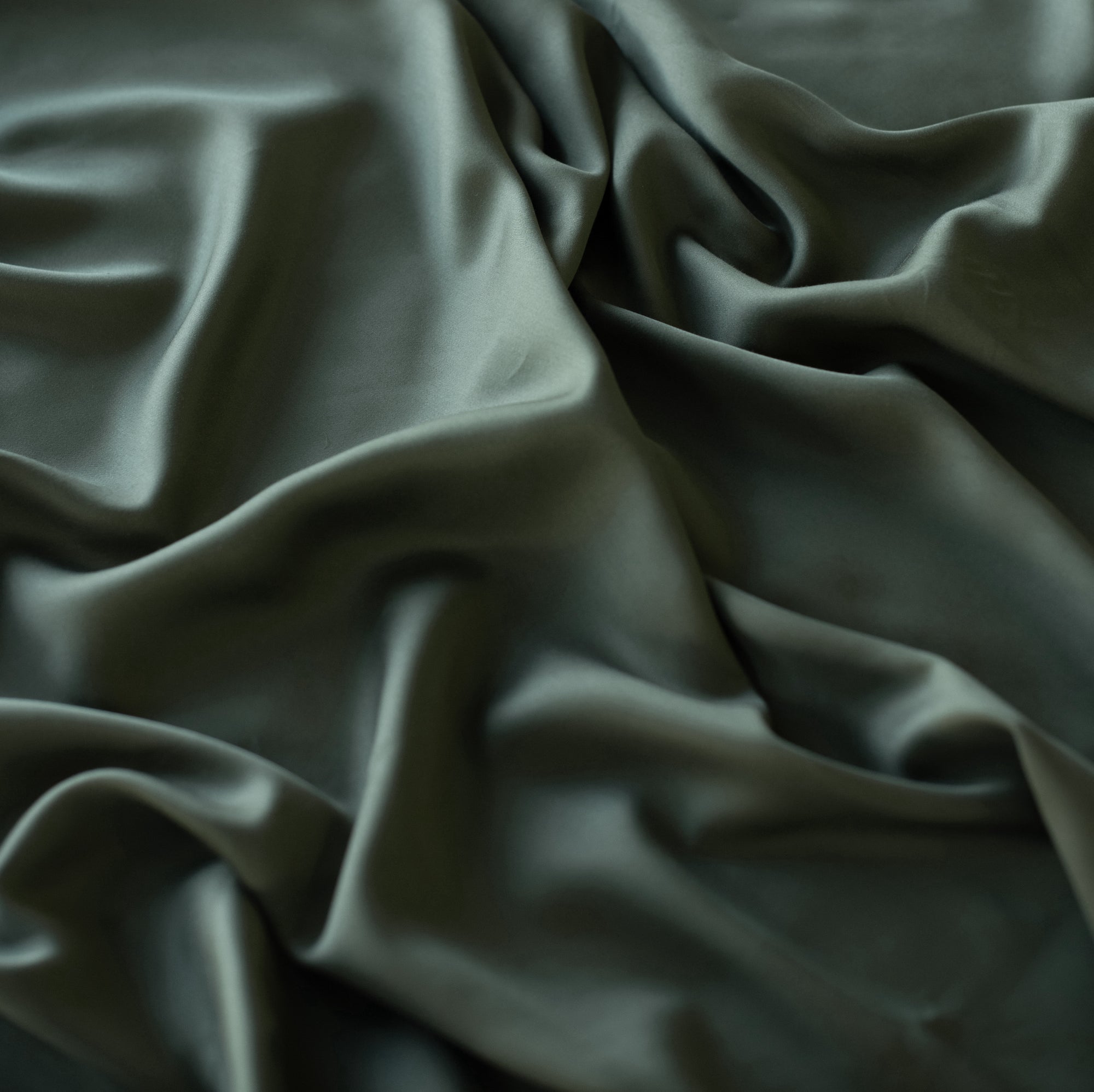 Close up of olive bedding 