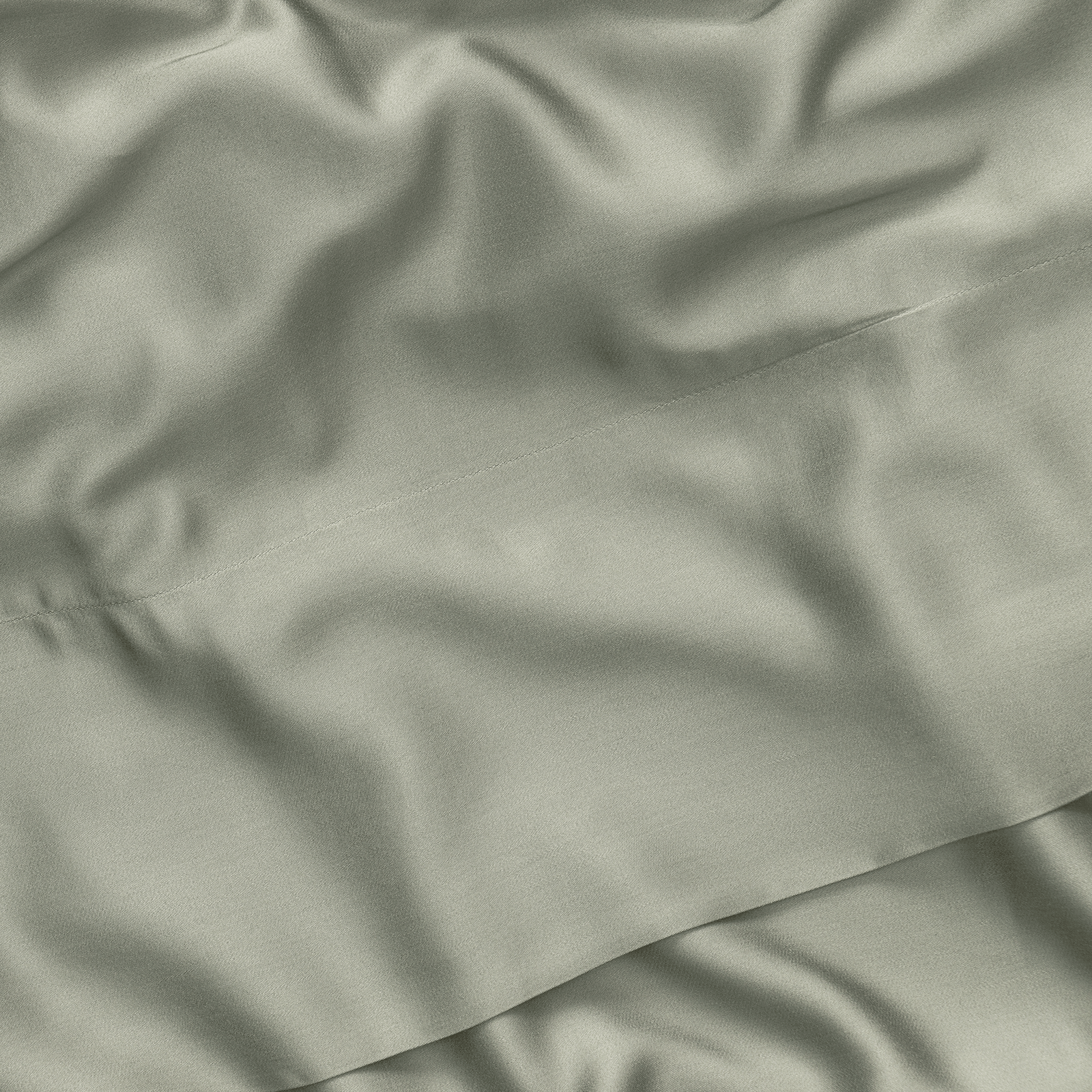 Close up of sage duvet cover fabric 