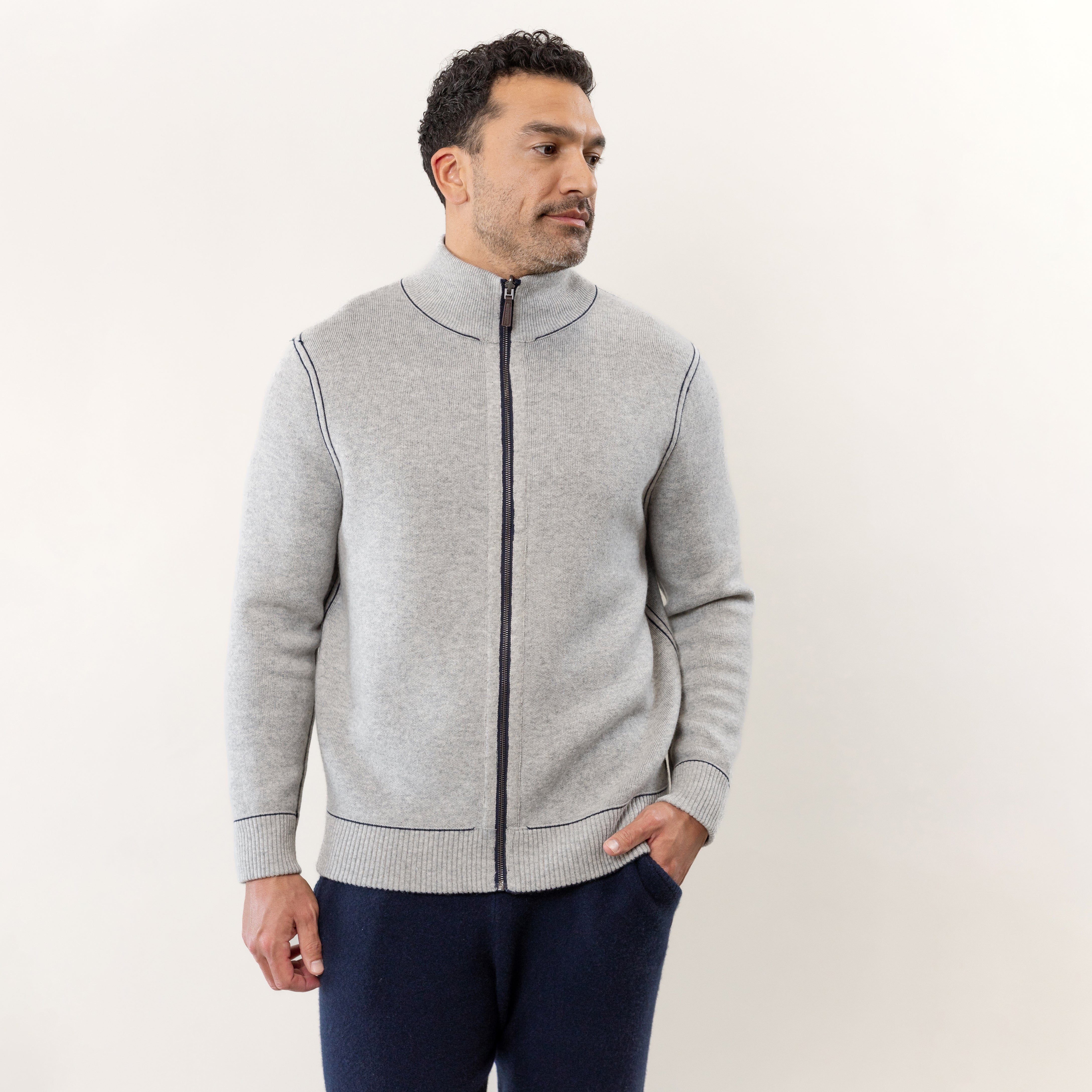Heather Fog/French Navy