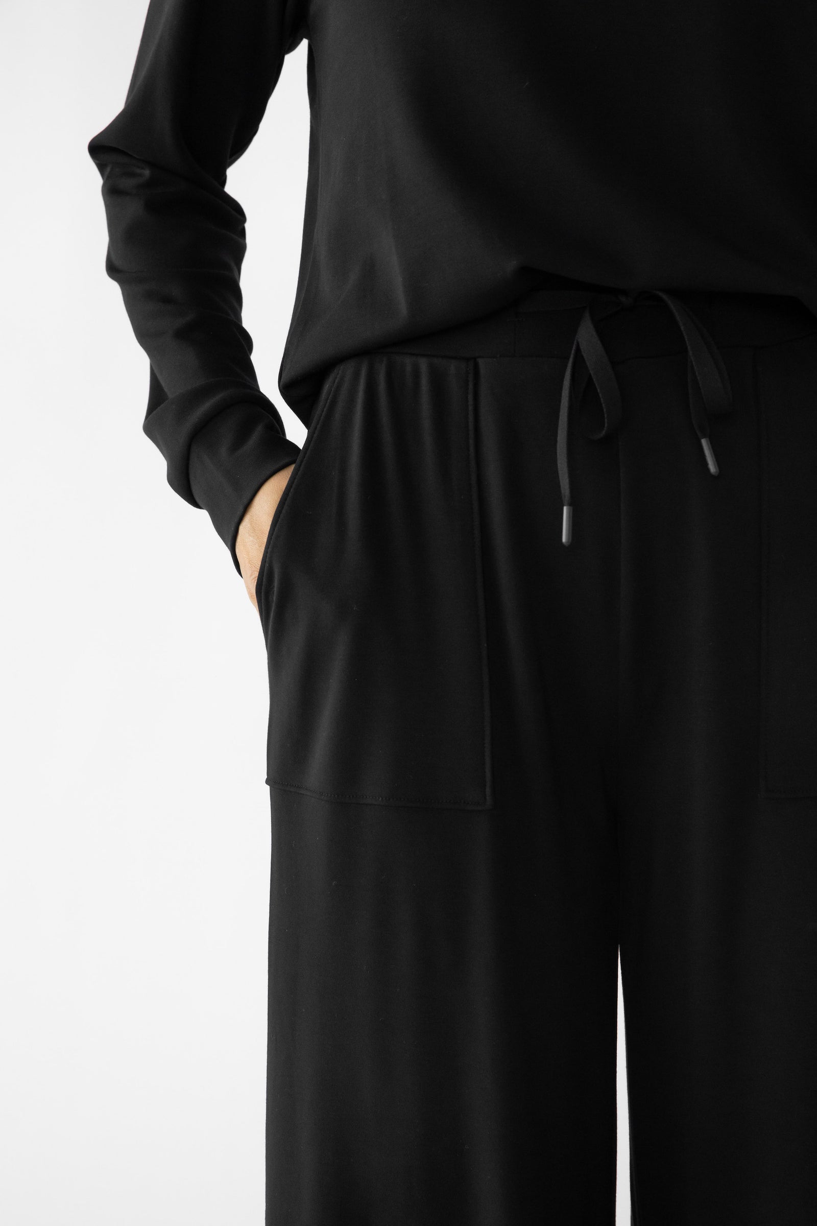 QIPOPIQ Pants for Women Wide Leg Street Pocket Elastic Low Waist