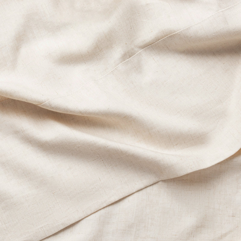 Close up of Natural Bamboo Linen Pillow Cases.