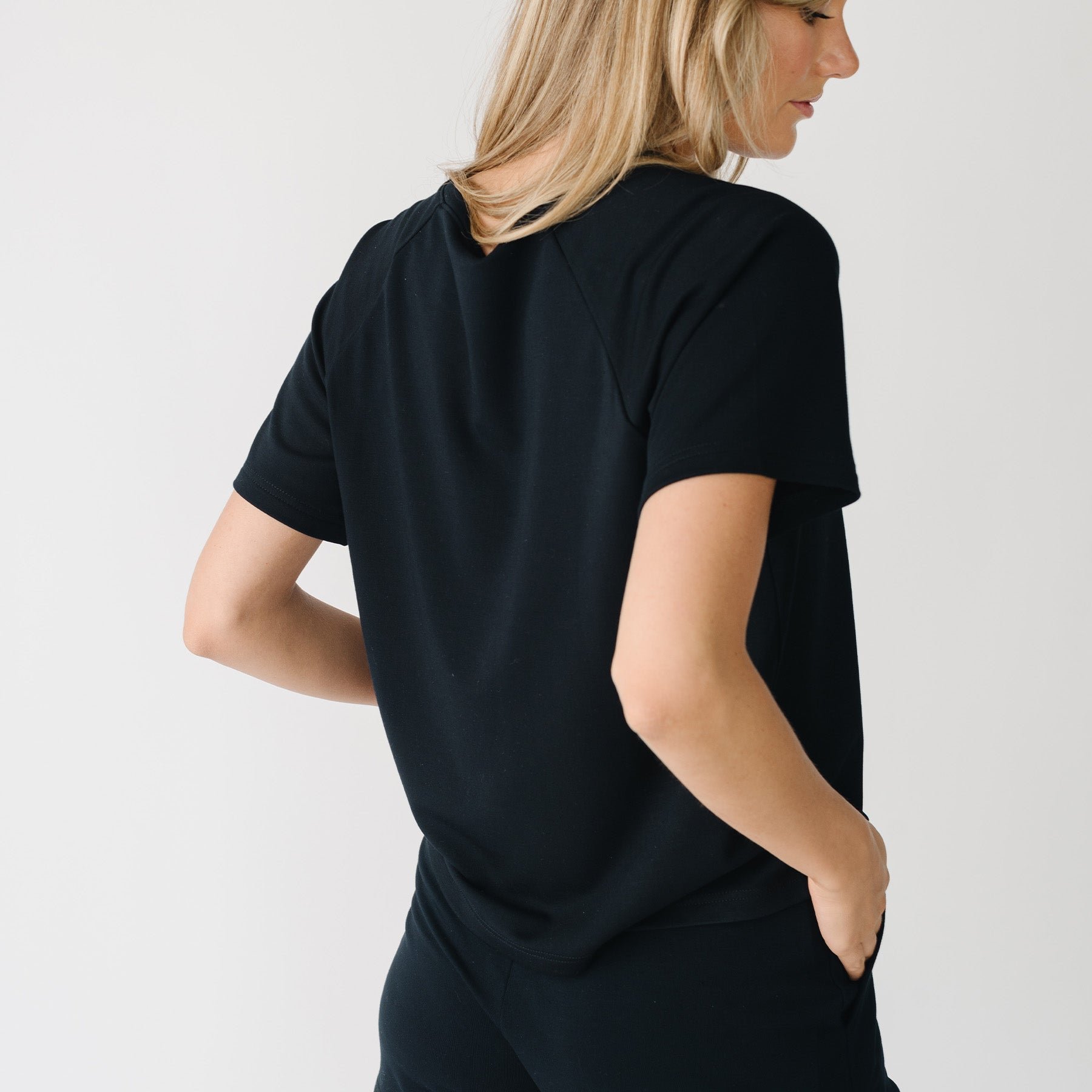 Black Women’s Ultra-Soft Bamboo Raglan Short Sleeve Tee