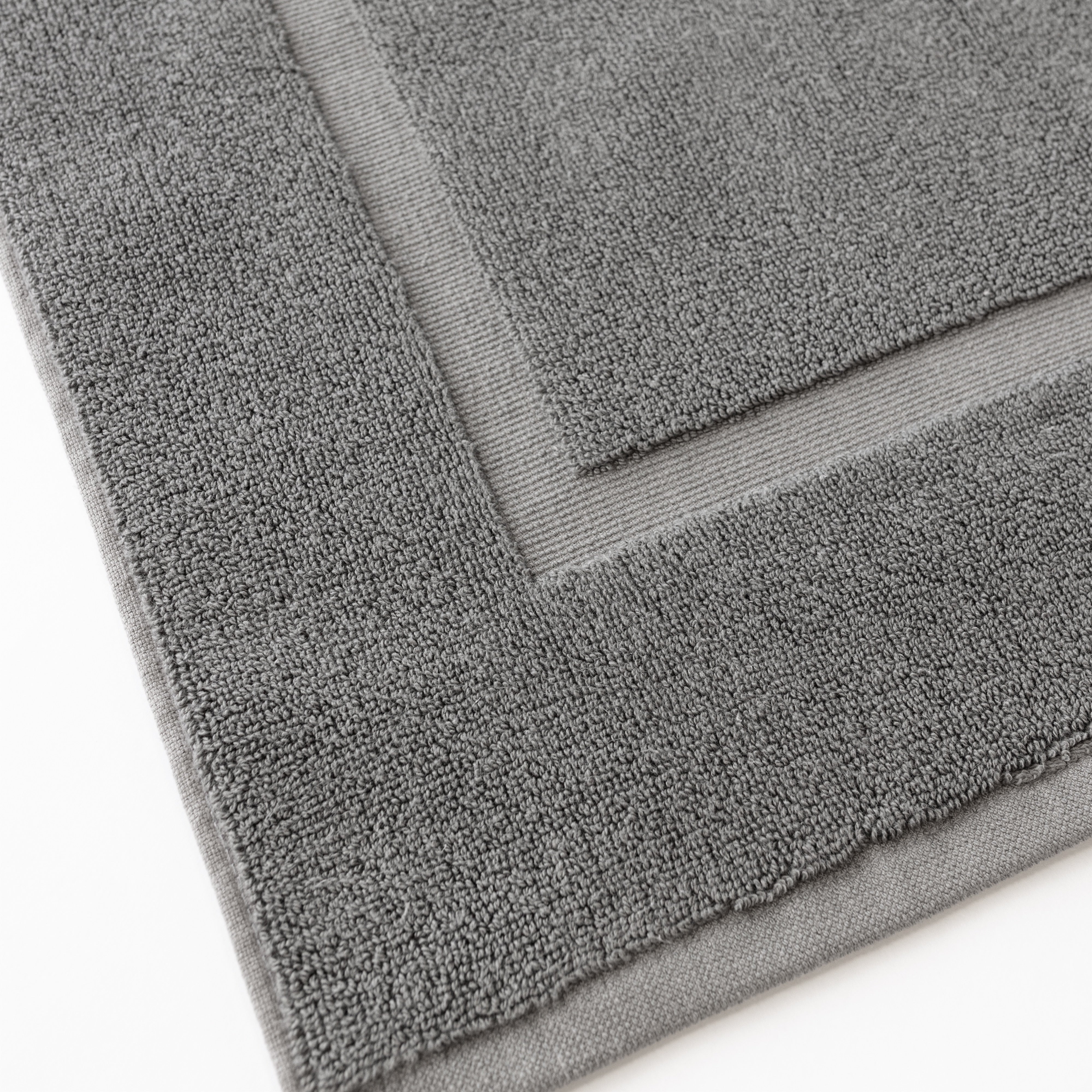 Close up shot of the Premium Plush Bath Mat. This shot shows only the mat so that the texture of the bath mat can be seen with more clarity|Color:Charcoal 