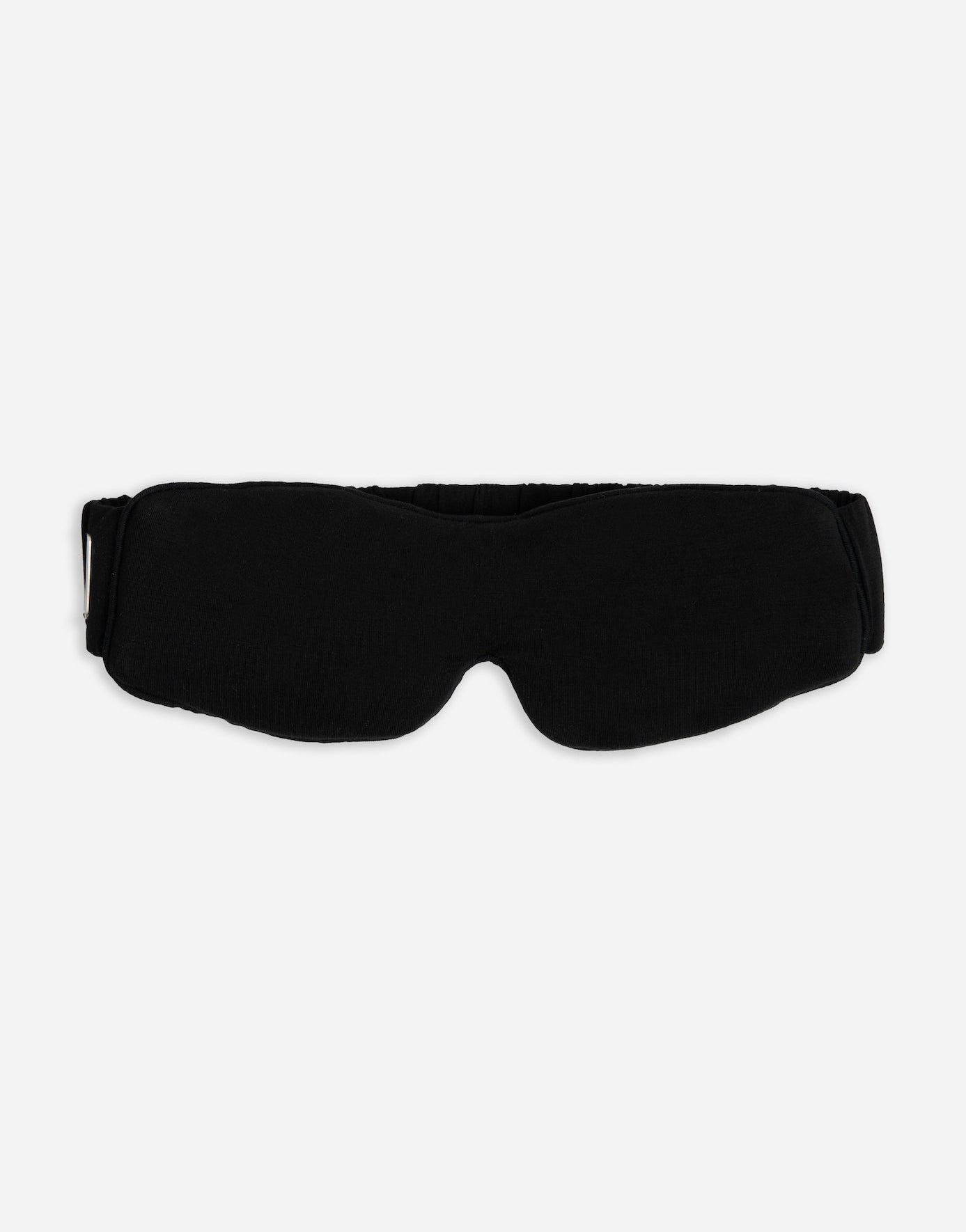 Black sleep mask with white background 