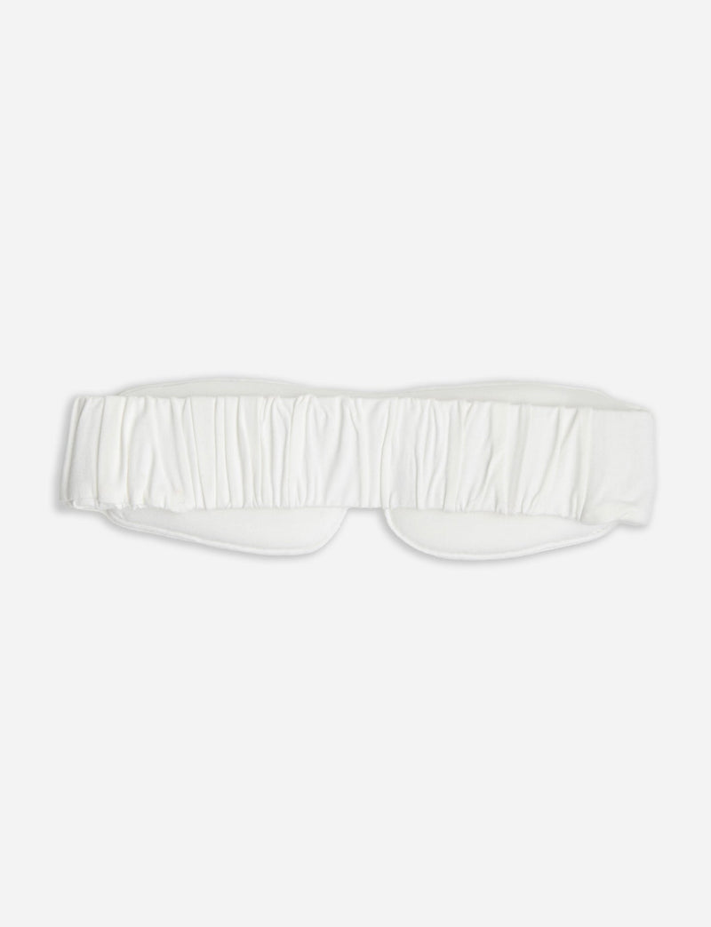 Ivory sleep mask with white background