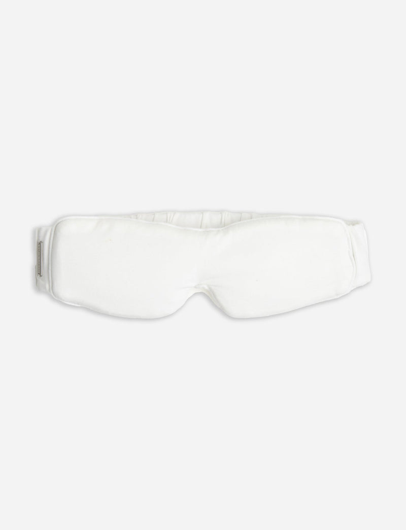 Ivory sleep mask with white background